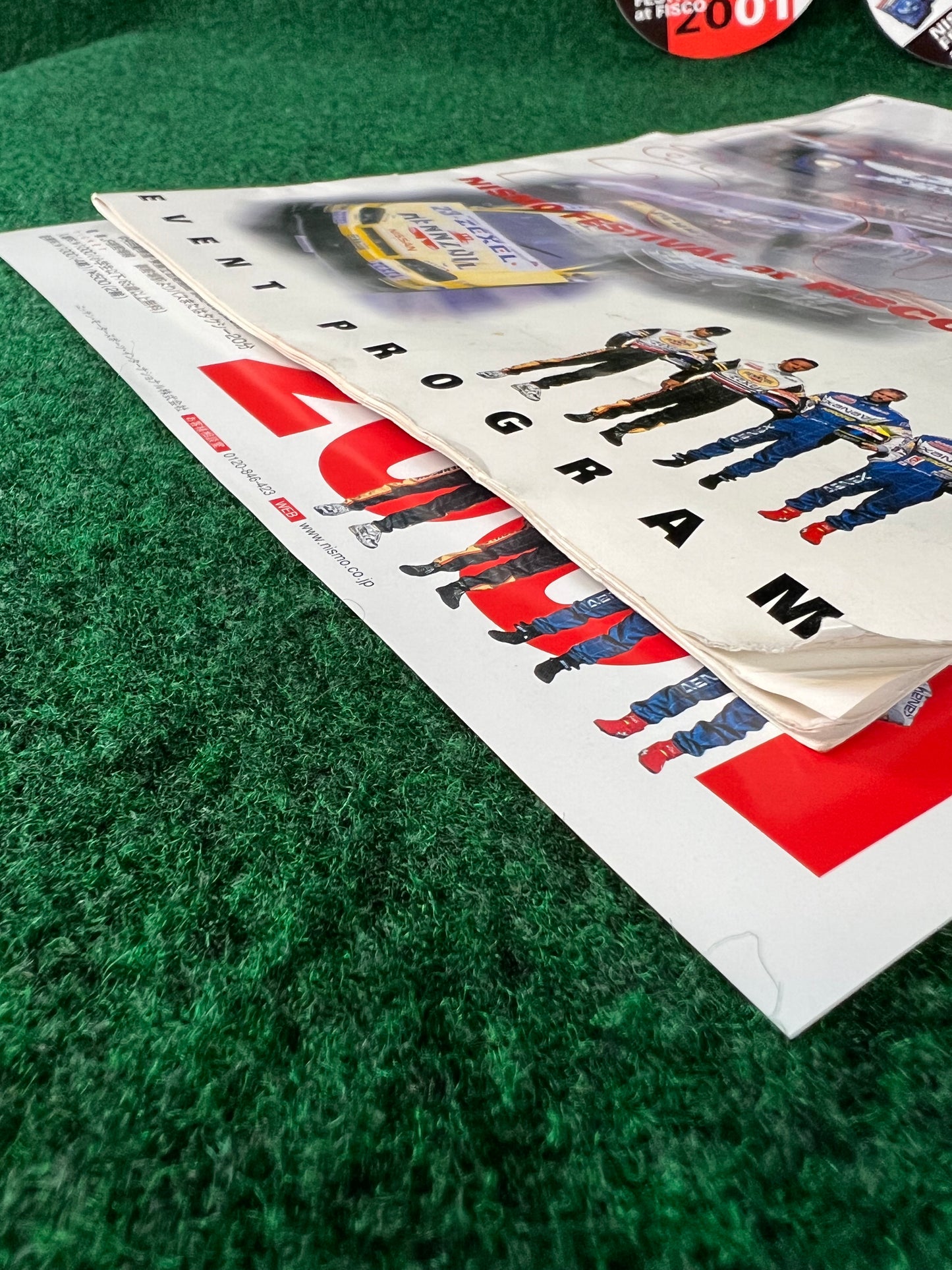 NISMO FESTIVAL at FISCO 2001 Event Program, Flyer & Sticker Set
