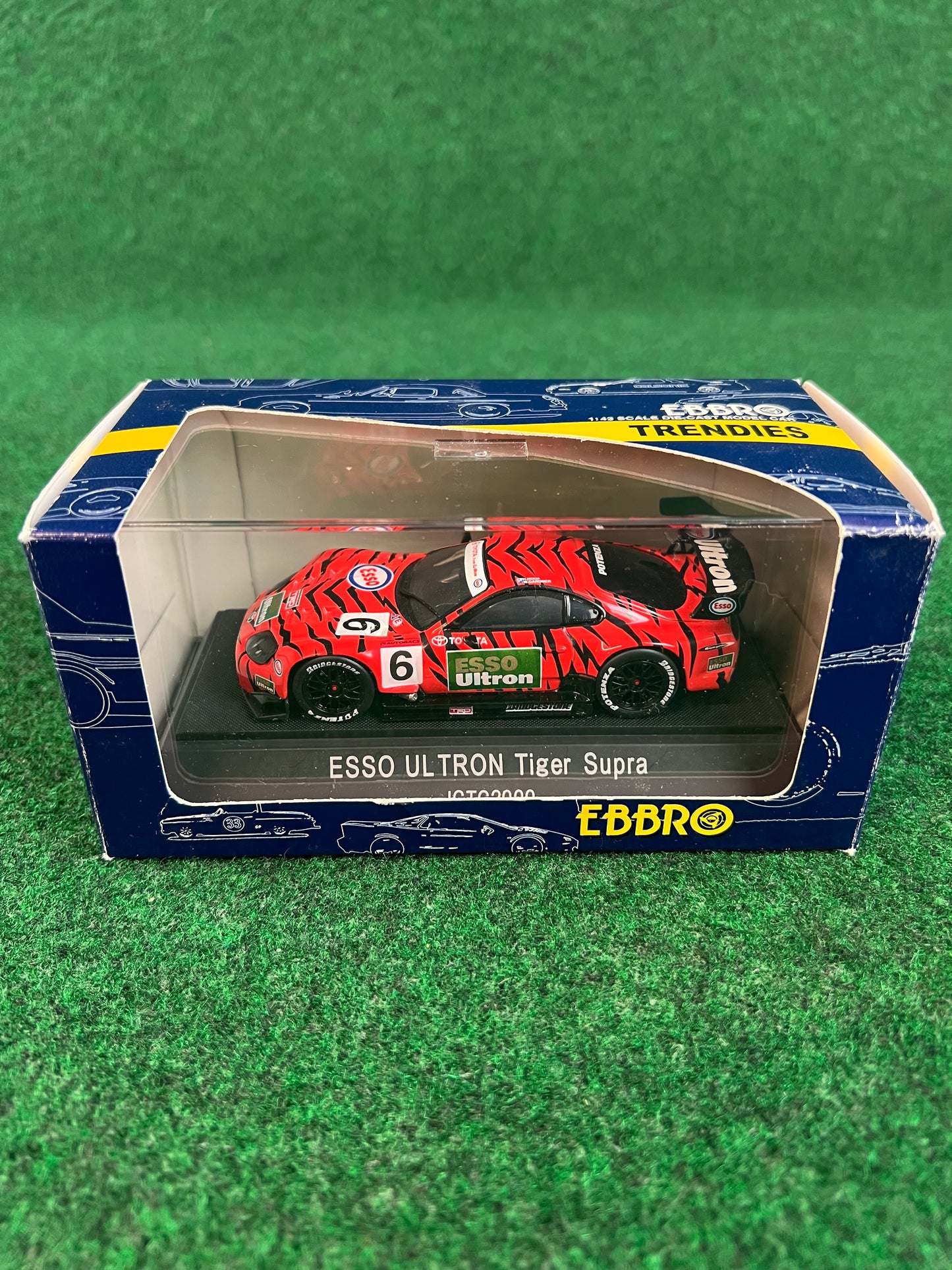 EBBRO Trendies ESSO Ultron Toyota Supra 2000 (Red & Black) 1/43 Scale Diecast