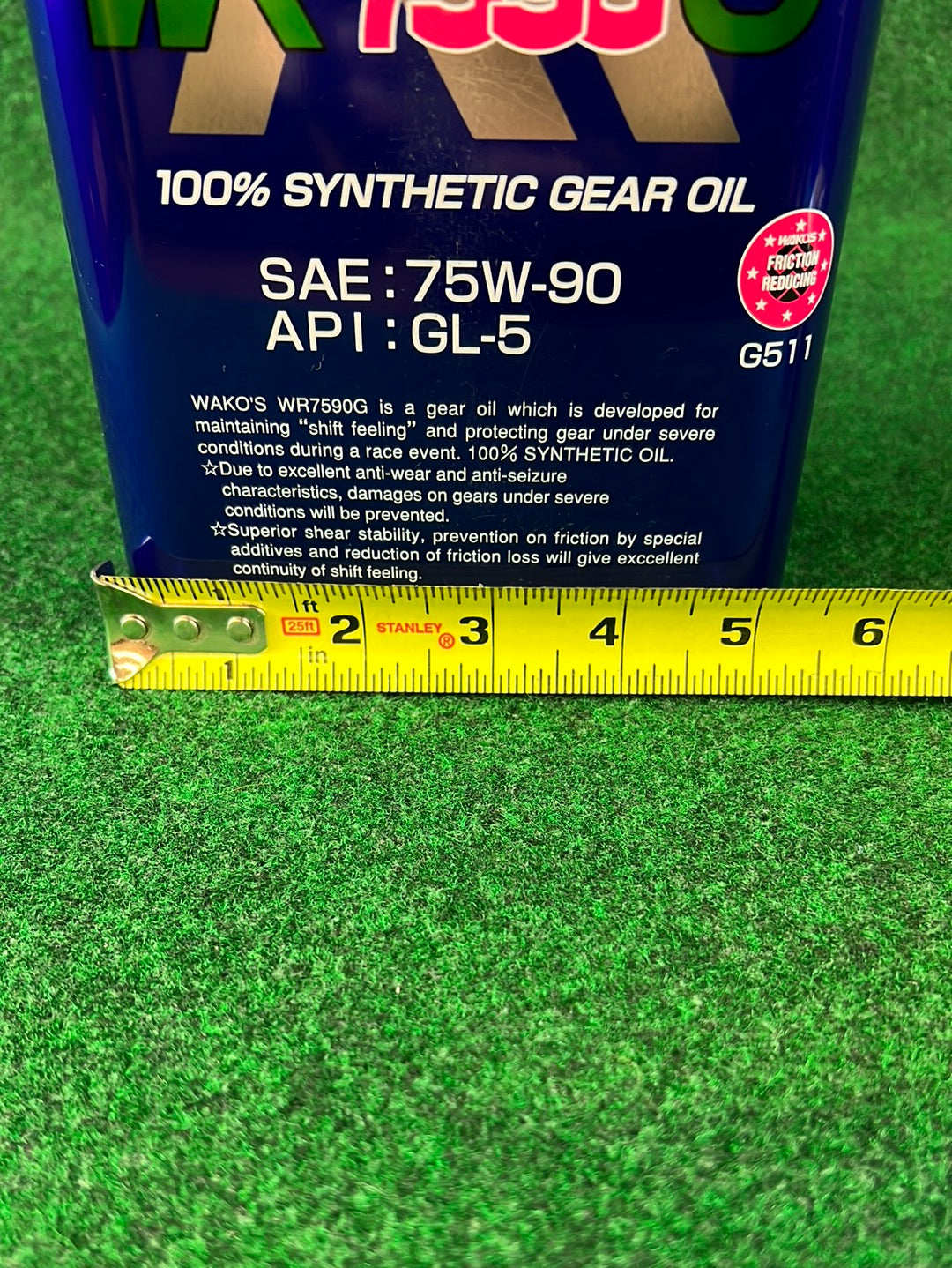 WAKO’S Racing Gear Oil WR 7590 G Oil Can