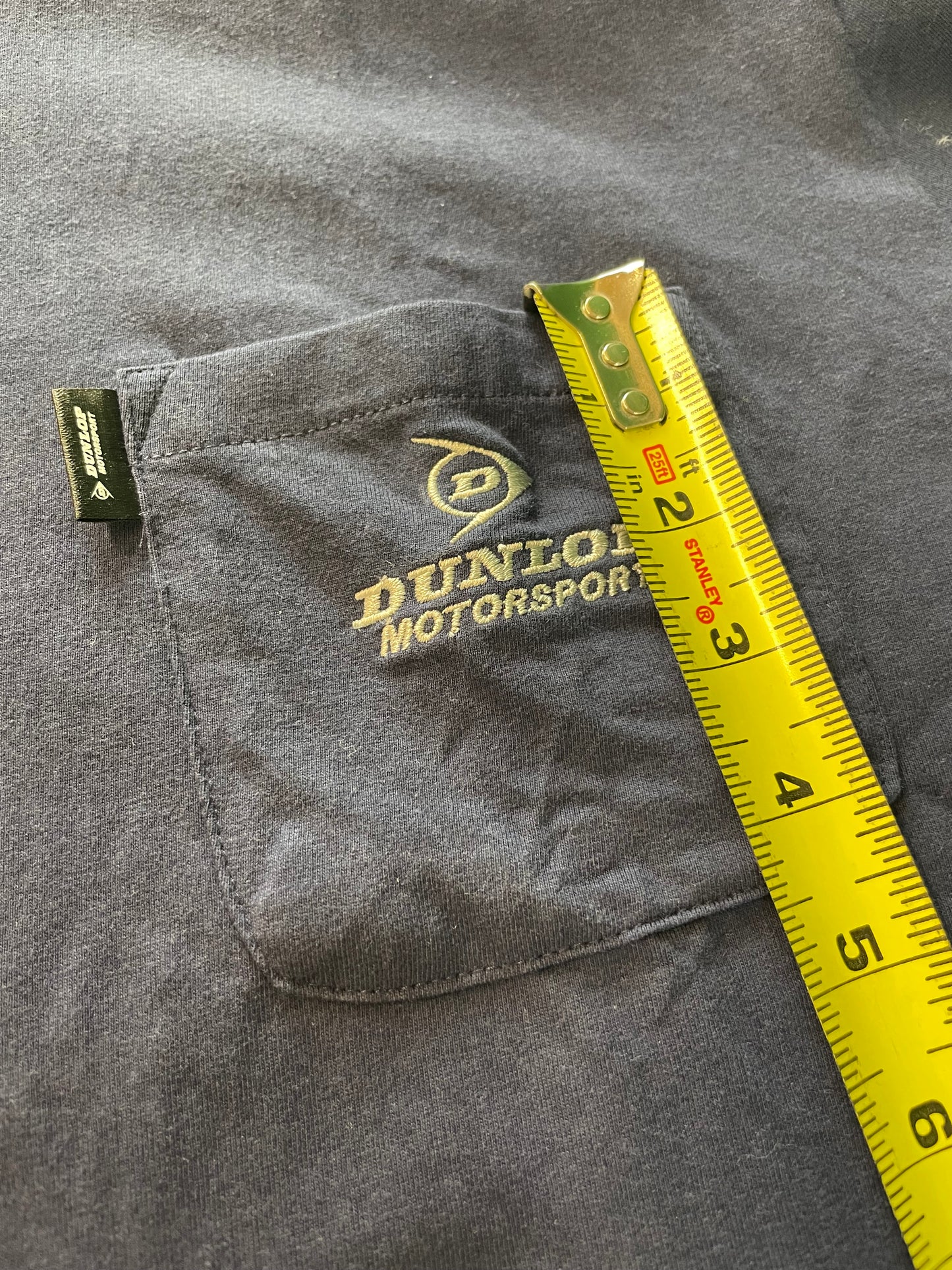 DUNLOP Motorsport - Navy Blue Pocket T-Shirt