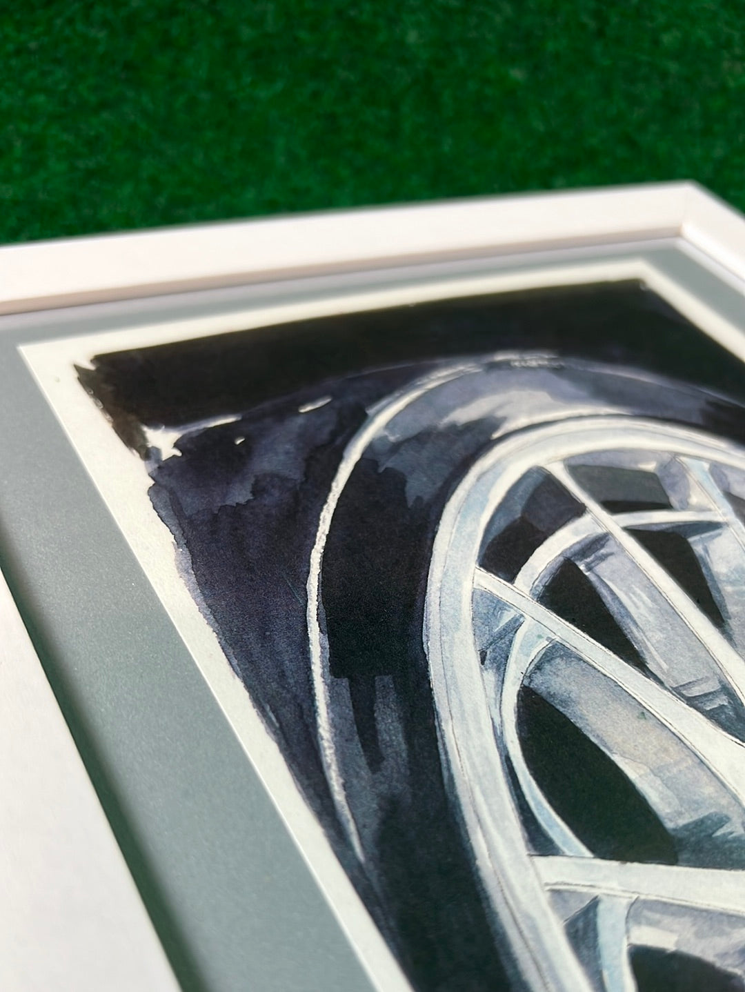 ENKEI Racing NT03 Wheel - Framed, Hand Drawn, Watercolor Painted & Signed Print by UNDERDOGZ