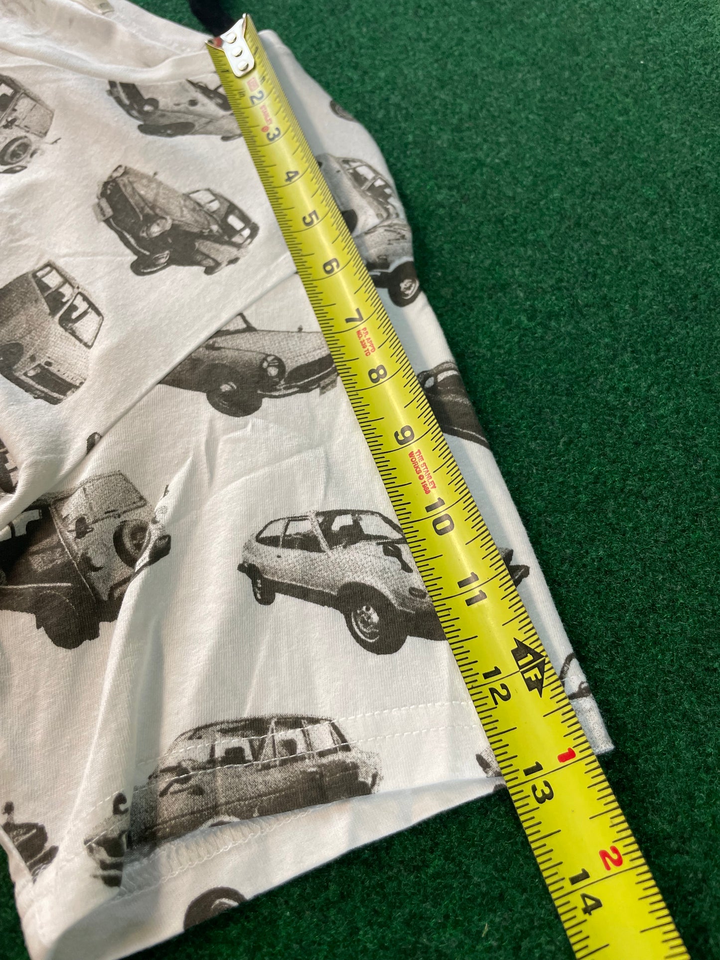 Honda x GU - Cars Pattern White Short Sleeve T-Shirt