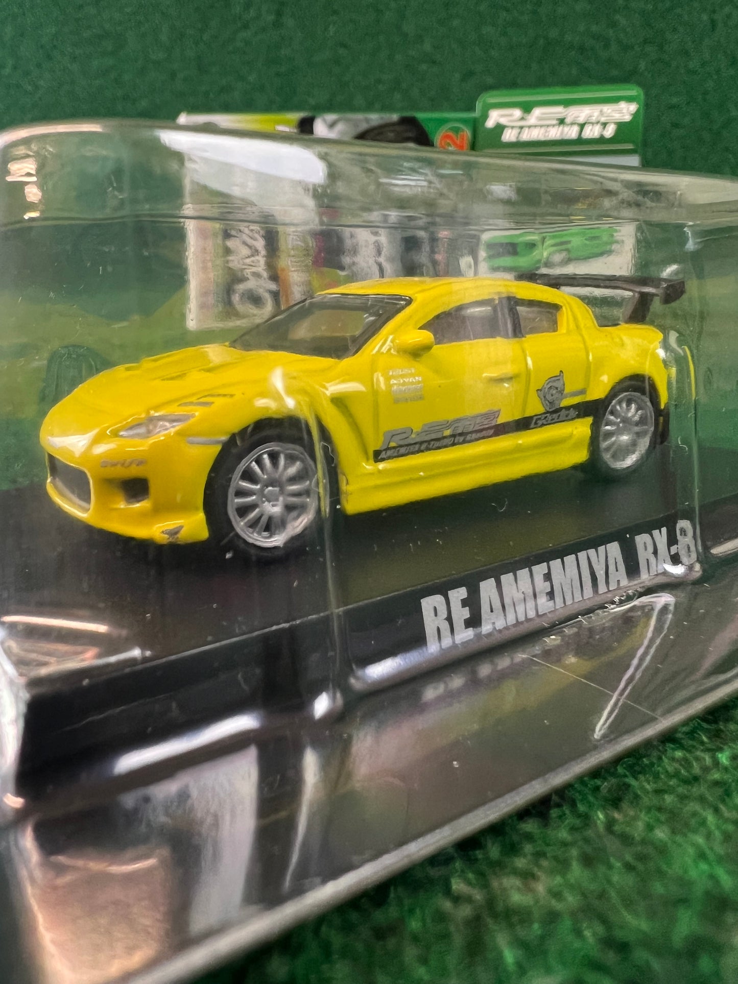 Aoshima - Option RE Amemiya Mazda RX-8 (Yellow) 1/64 Scale Diecast Car