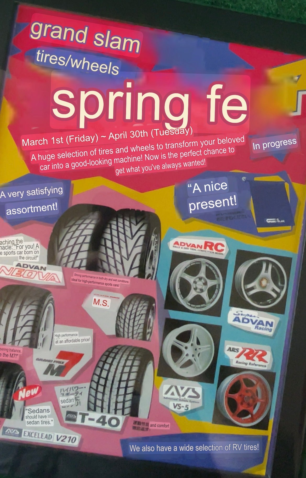 Grand Slam - Spring Fair Tires & Wheels Framed Ad