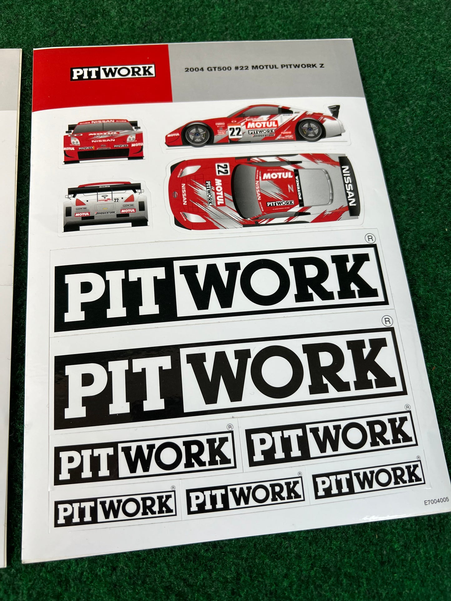 Motul Pitwork - 2003 Nissan Skyline R34 GTR & 2004 Nissan Fairlady Z Sticker Sheet Set