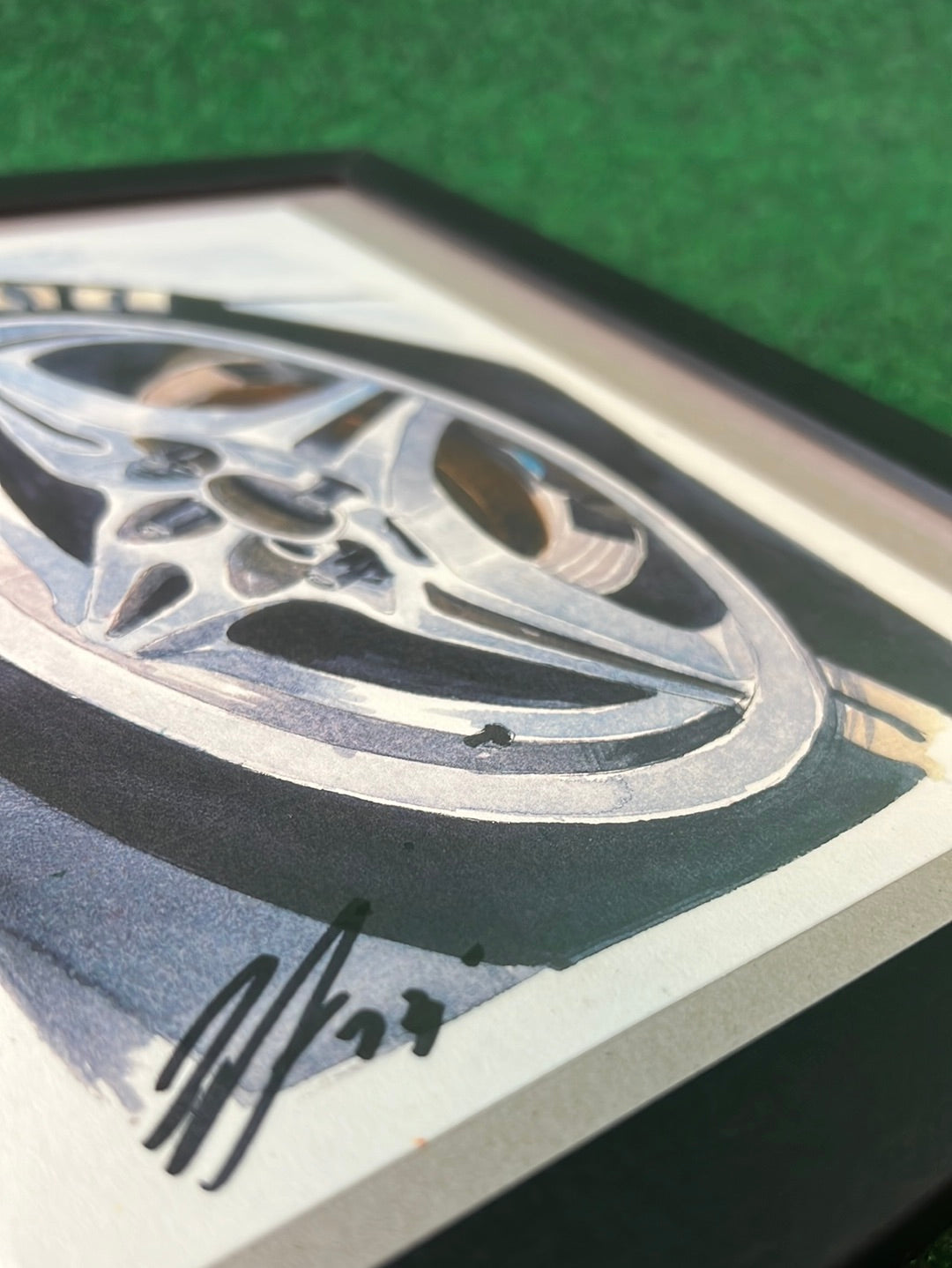 SSR Type X (No Good Racing Tire Letters) - Framed, Hand Drawn, Watercolor Painted & Signed Print by UNDERDOGZ