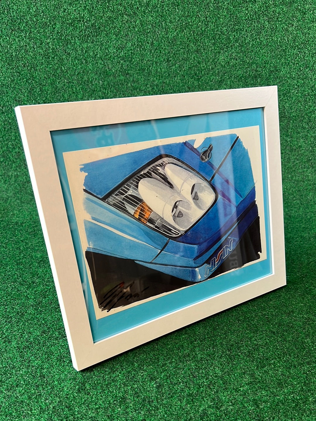 UNDERDOGZ - SPOON Sports NA2 Honda NSX (White Frame) Hand Drawn, Watercolor Painted & Signed Print