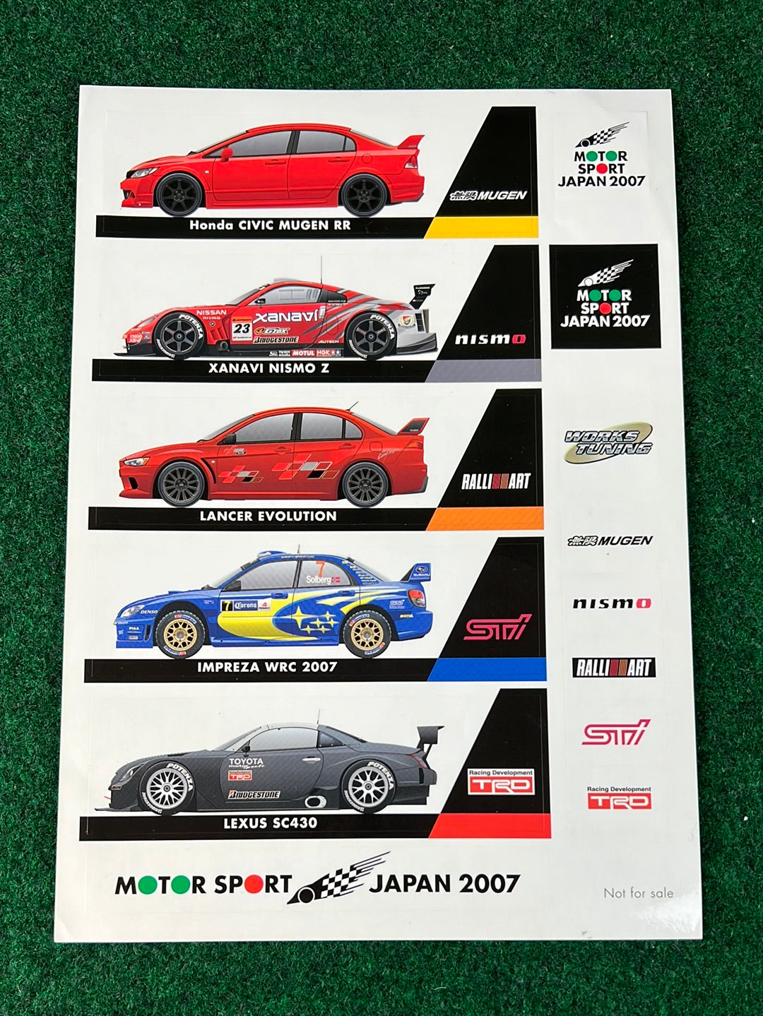 Motor Sport Japan 2007 Sticker Sheet (2)