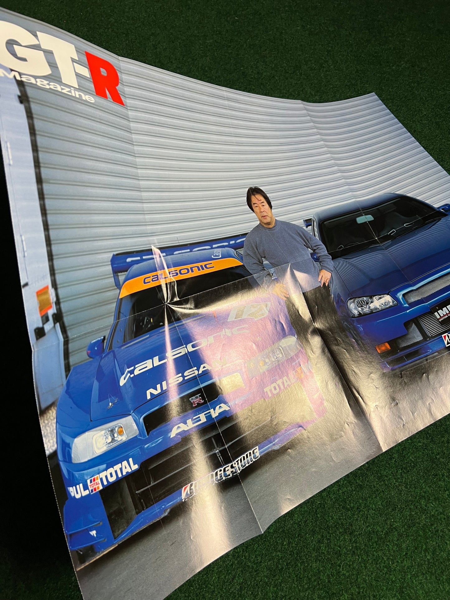 GT-R Mag Insert -  JGTC Xanavi Pitwork Nissan Skyline R34 GT-R Team & Kazuyoshi Hoshino R34 GT-R Double Sided Poster