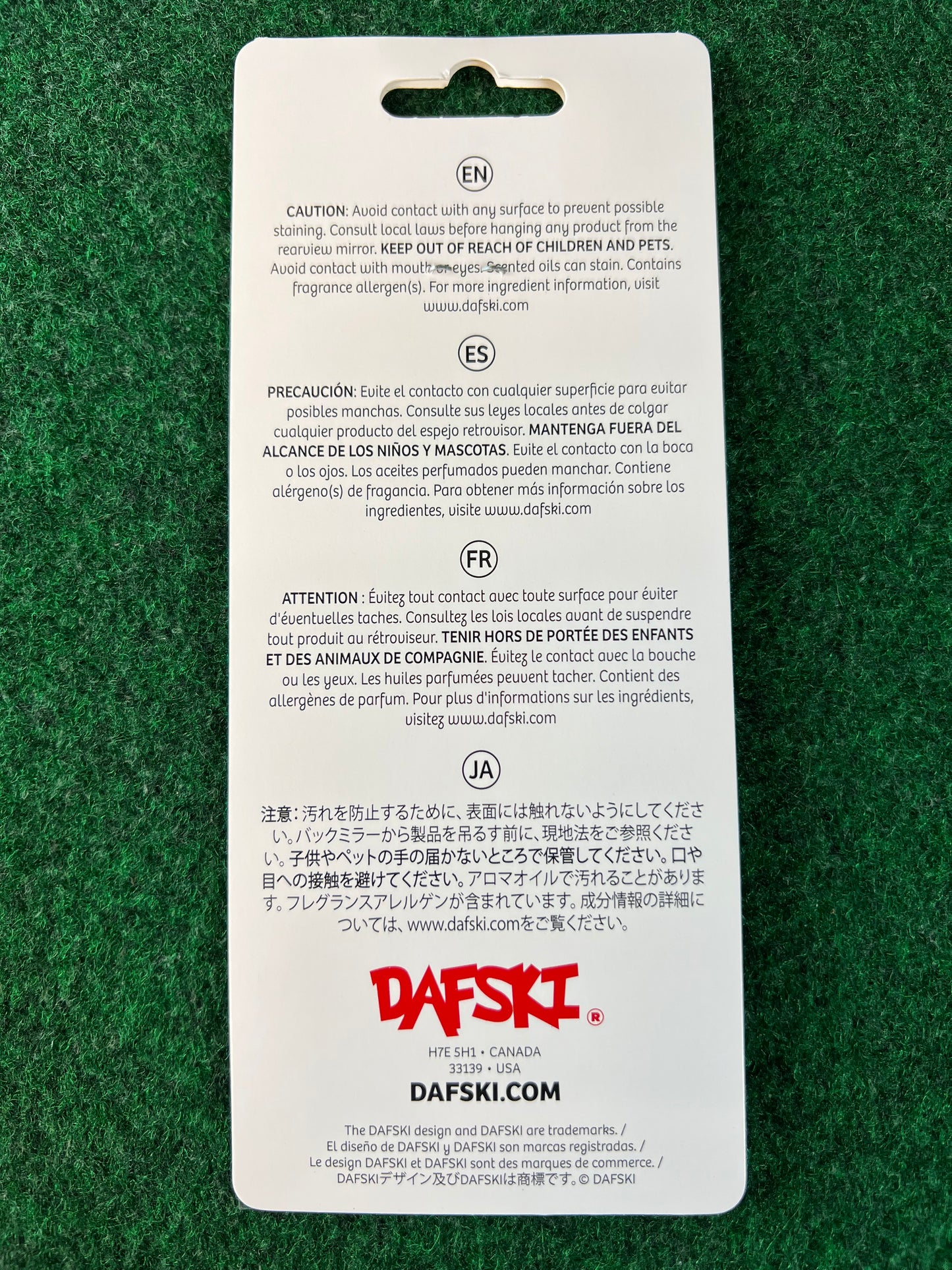 DAFSKI - KOREISHA MARK 1997-2011 Hanging Air Freshener