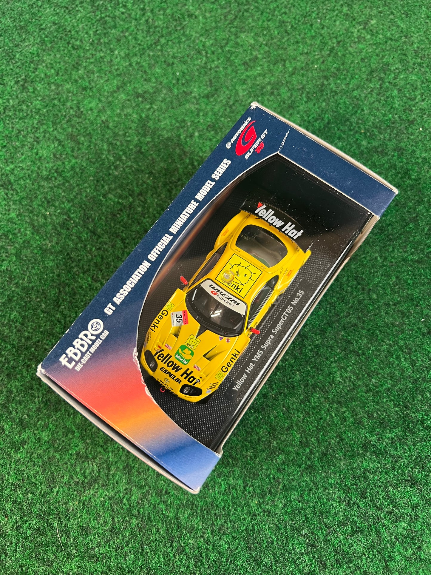 EBBRO 2004 JGTC & 2005 SuperGT Yellow Hat YMS Toyota Supra Set 1/43 Scale Diecast