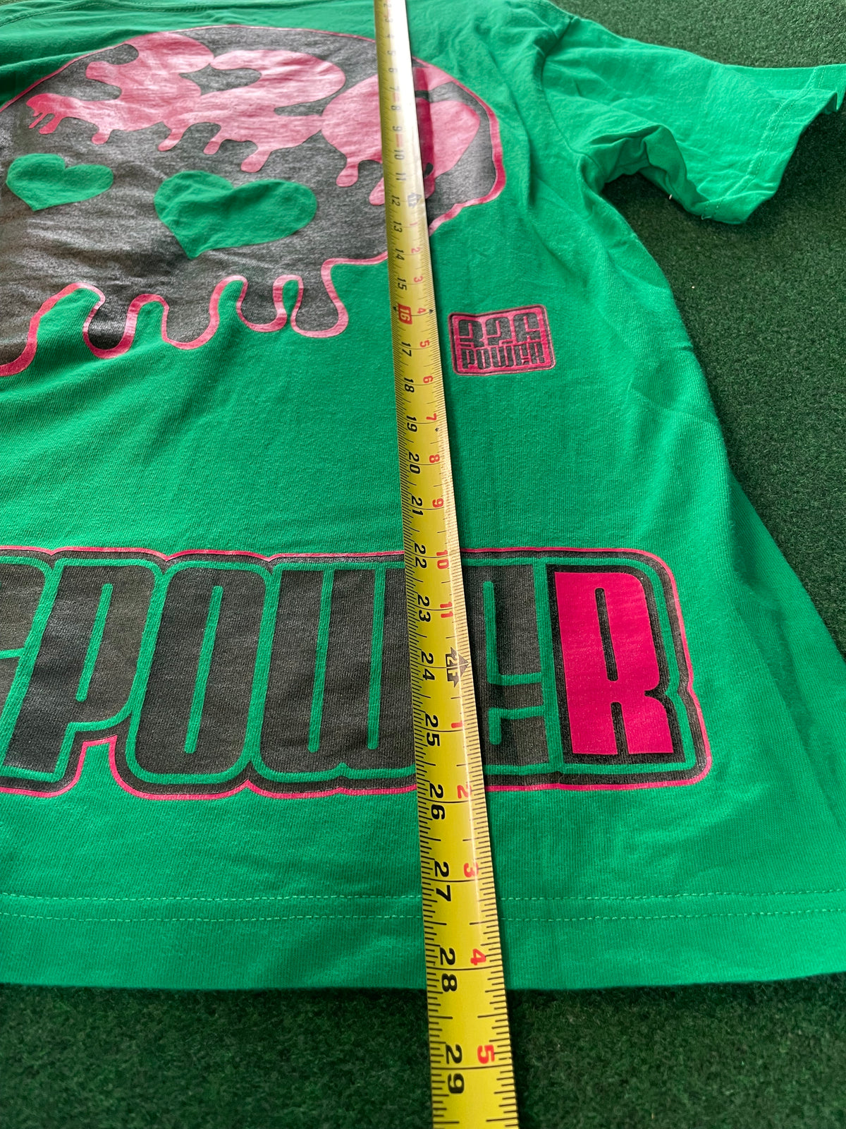 326POWER - Green/Pink/Black Skull Drip T-shirt