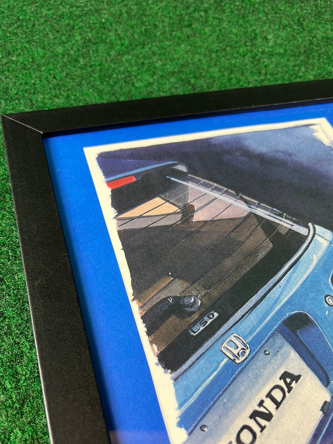 UNDERDOGZ - Honda Civic EG6 SIR Rear Hatch View Hand Drawn, Watercolor Painted & Signed Print