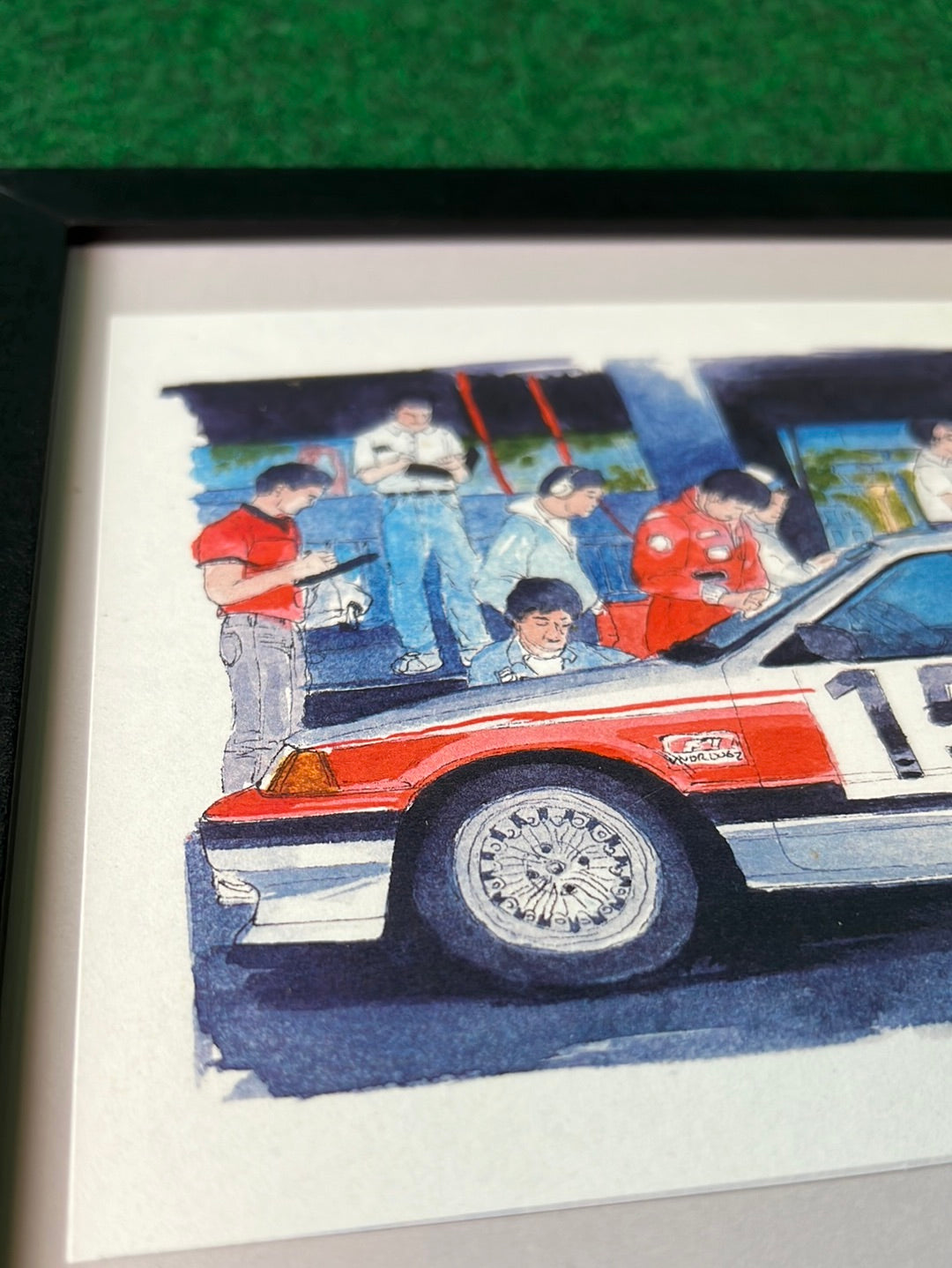 UNDERDOGZ - Mugen #15 Honda Civic & Crew Hand Drawn, Watercolor Painted & Signed Print