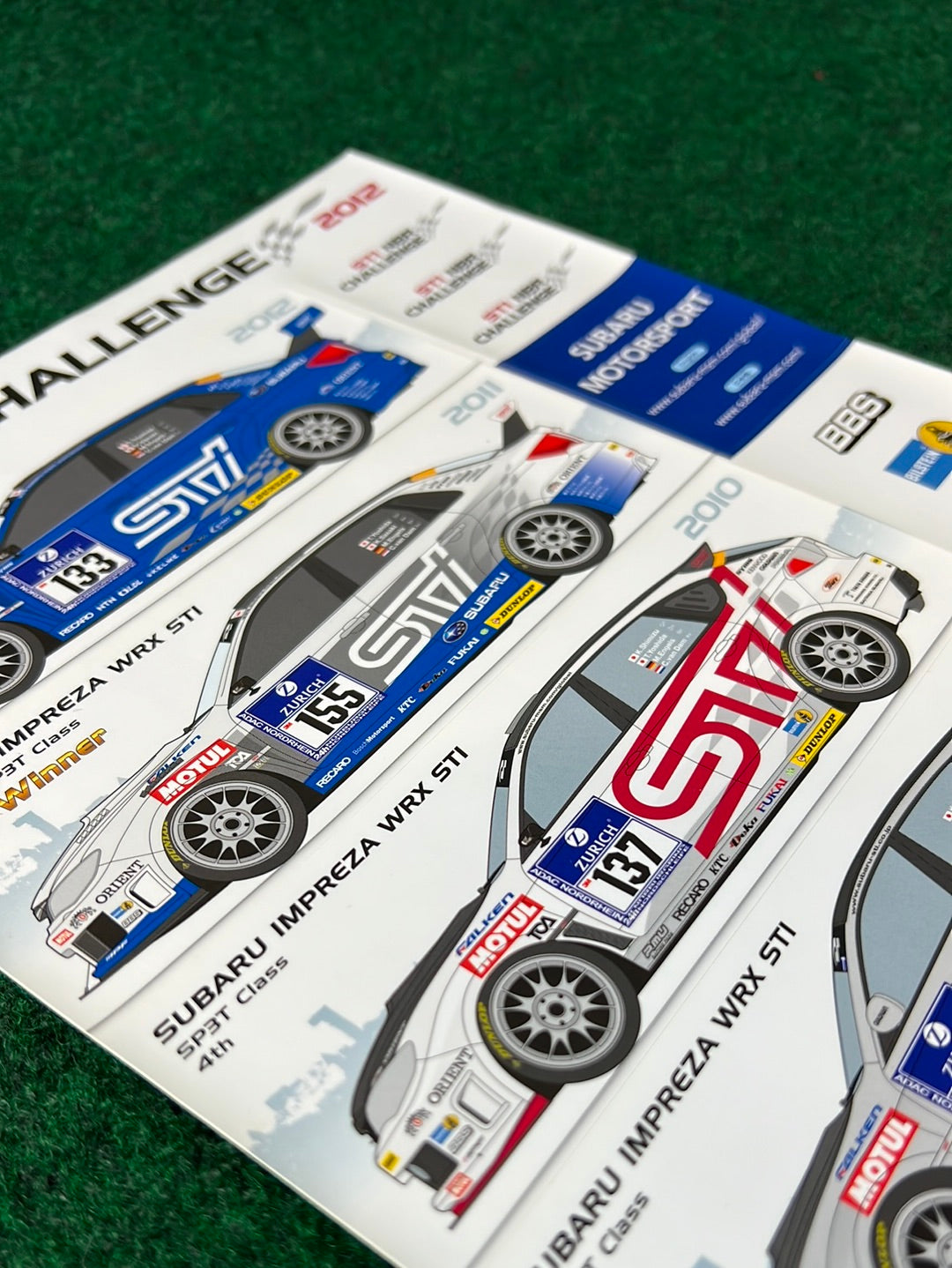STI NBR Challenge 2012 Sticker Sheet