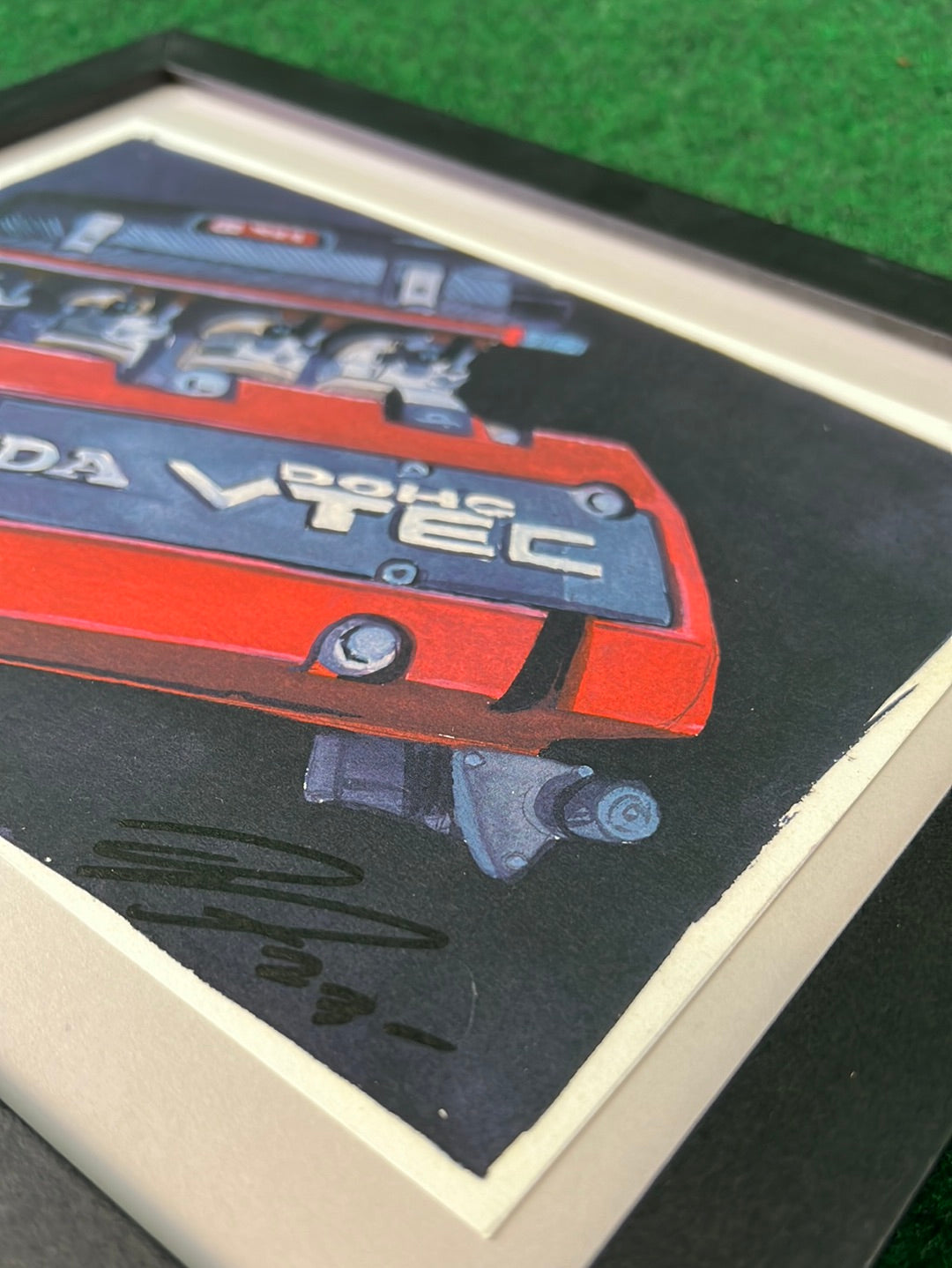 UNDERDOGZ - Honda S2000 Engine Framed, Hand Drawn, Watercolor Painted & Signed Print