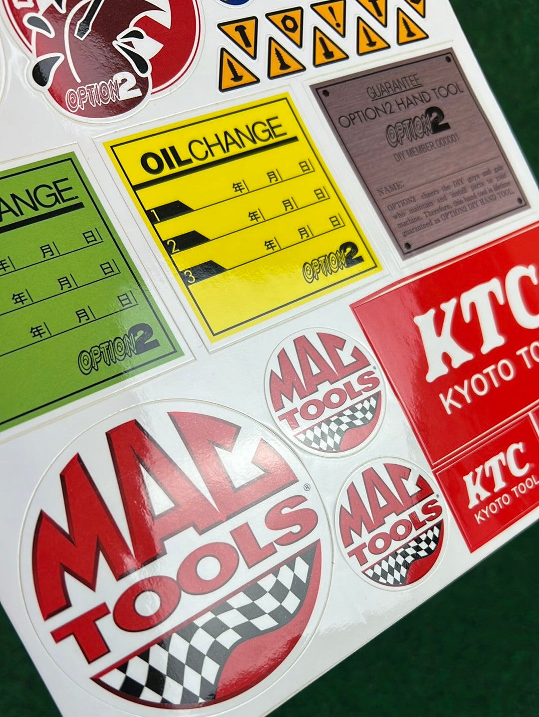 Option2 DIY (KTC & MAC Tools) Sticker Sheet