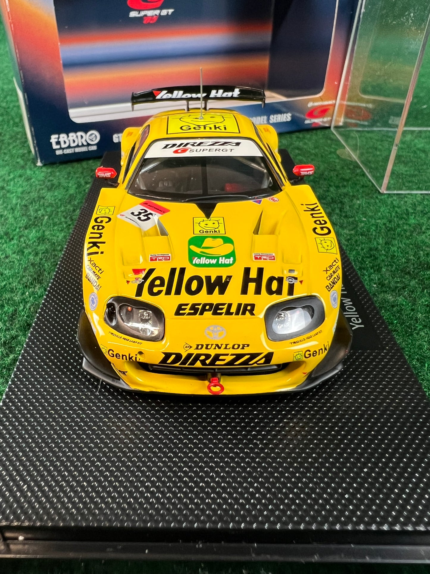 EBBRO 2004 JGTC & 2005 SuperGT Yellow Hat YMS Toyota Supra Set 1/43 Scale Diecast