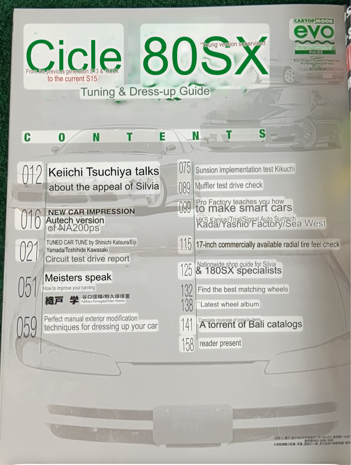 Cartop Mook - Nissan Silvia & 180sx Vol. 3 Magazine