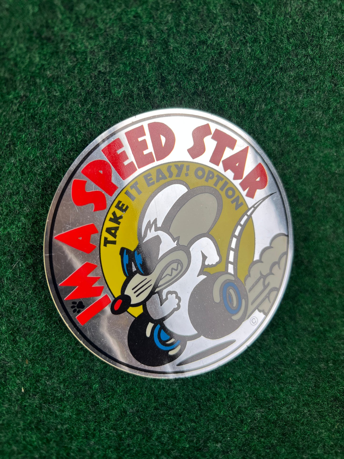 Option - Speed Star Mouse/Rat Cartoon Small Version Sticker