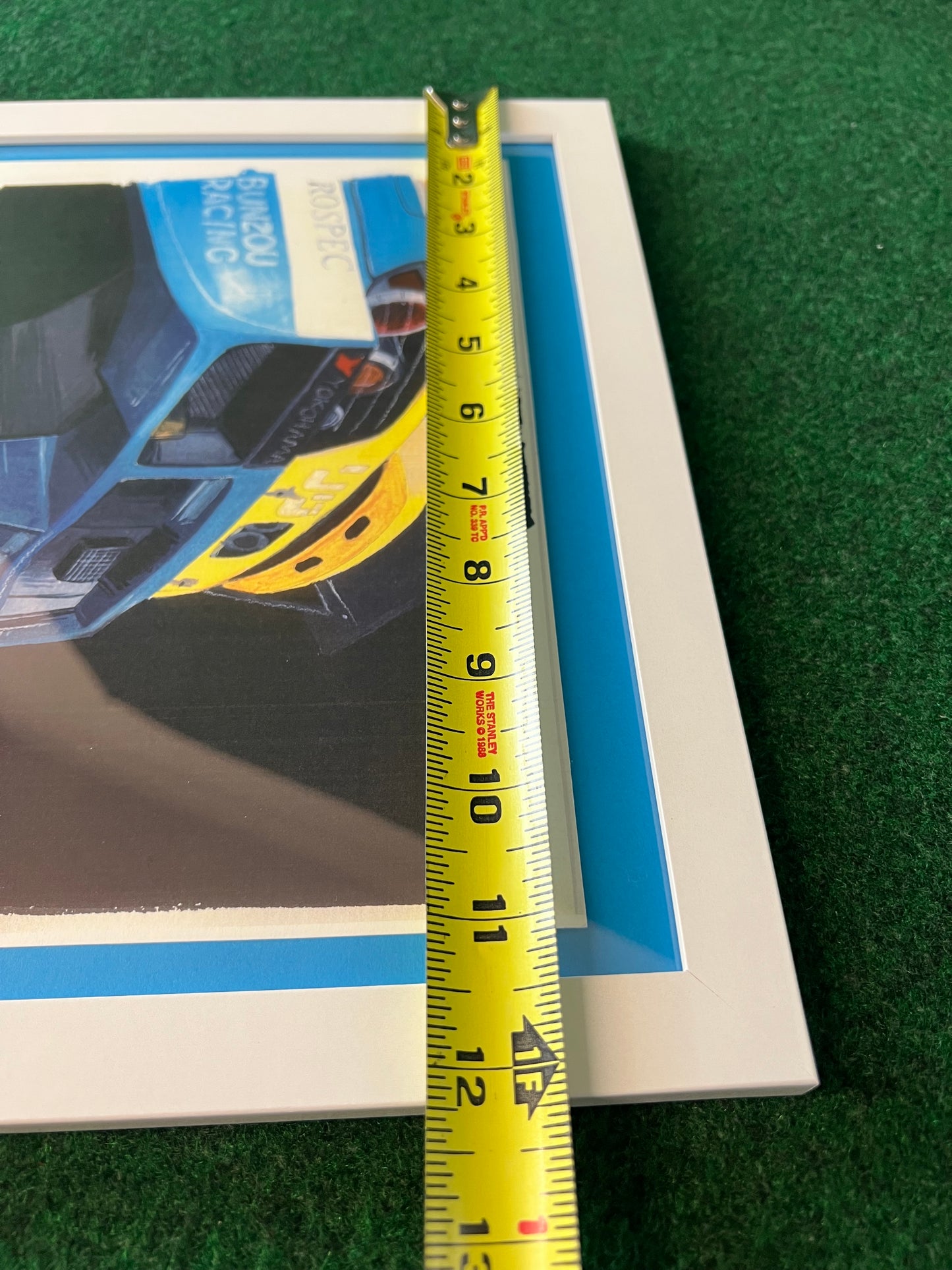 SPOON SPORTS Honda S2000 Racecar Framed, Hand Drawn, Watercolor Painted & Signed Print
