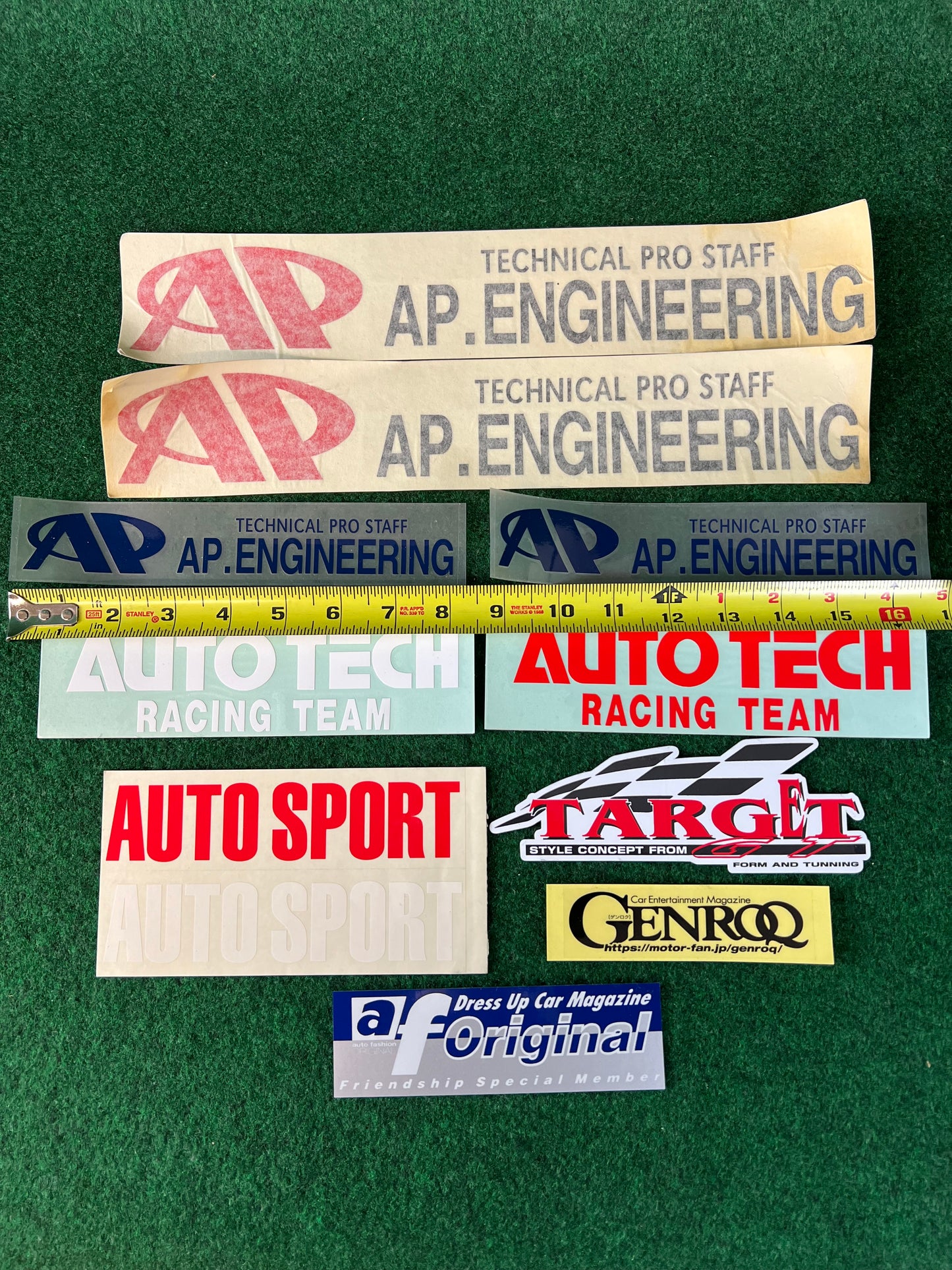 AP Engineering, AUTOTECH, AutoSport, GenroQ, Auto Fashion, Target GT Sticker and Decal Set