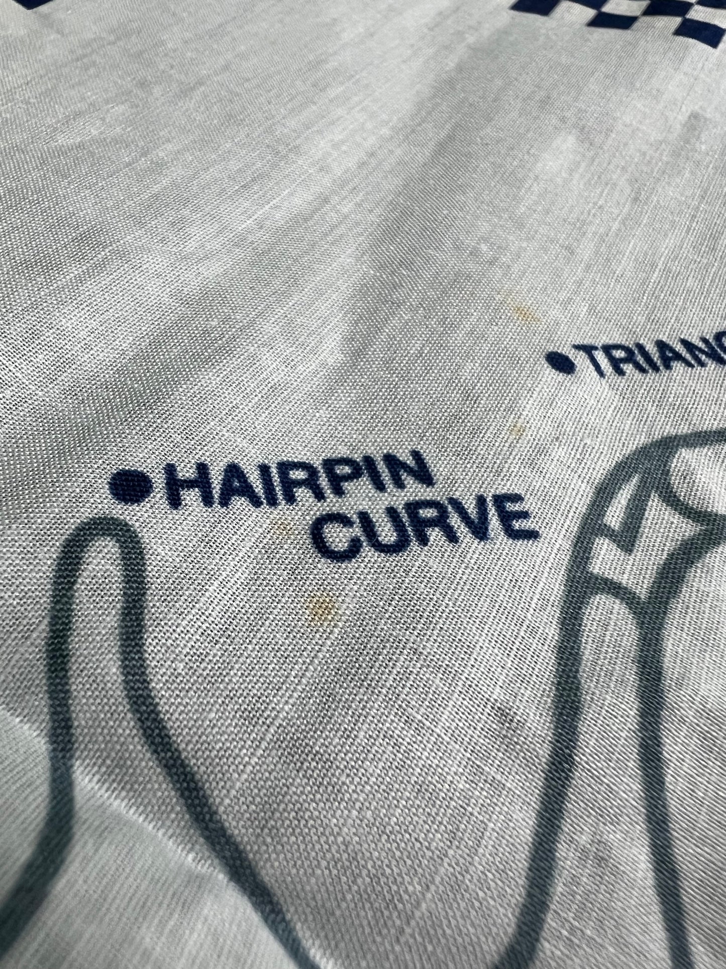 SUZUKA CIRCUIT - Course Map Vintage 1987 Handkerchief Towel