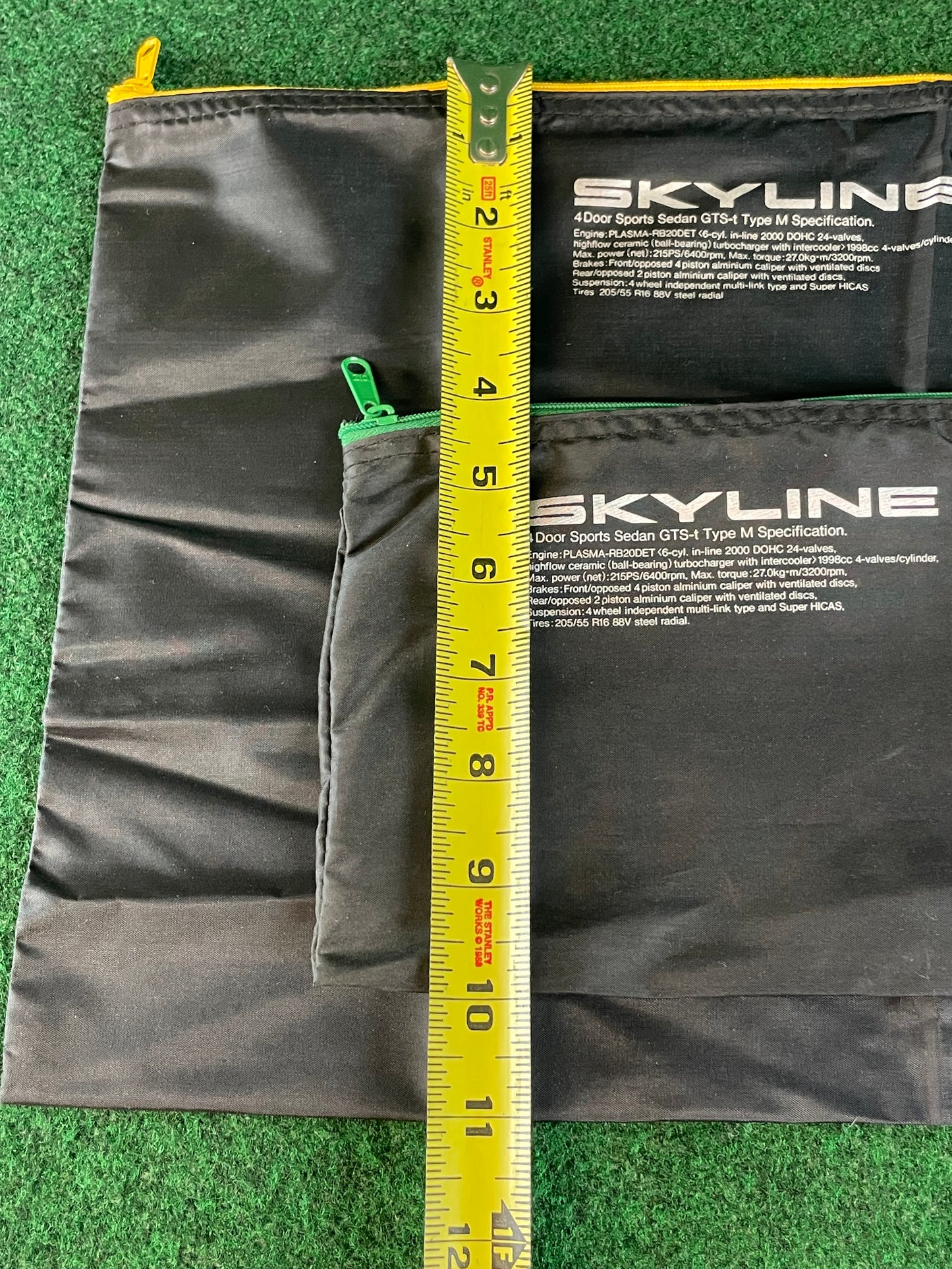 Nissan Skyline R32 GTS-T Type M - Green and Yellow Zipper Bags Set
