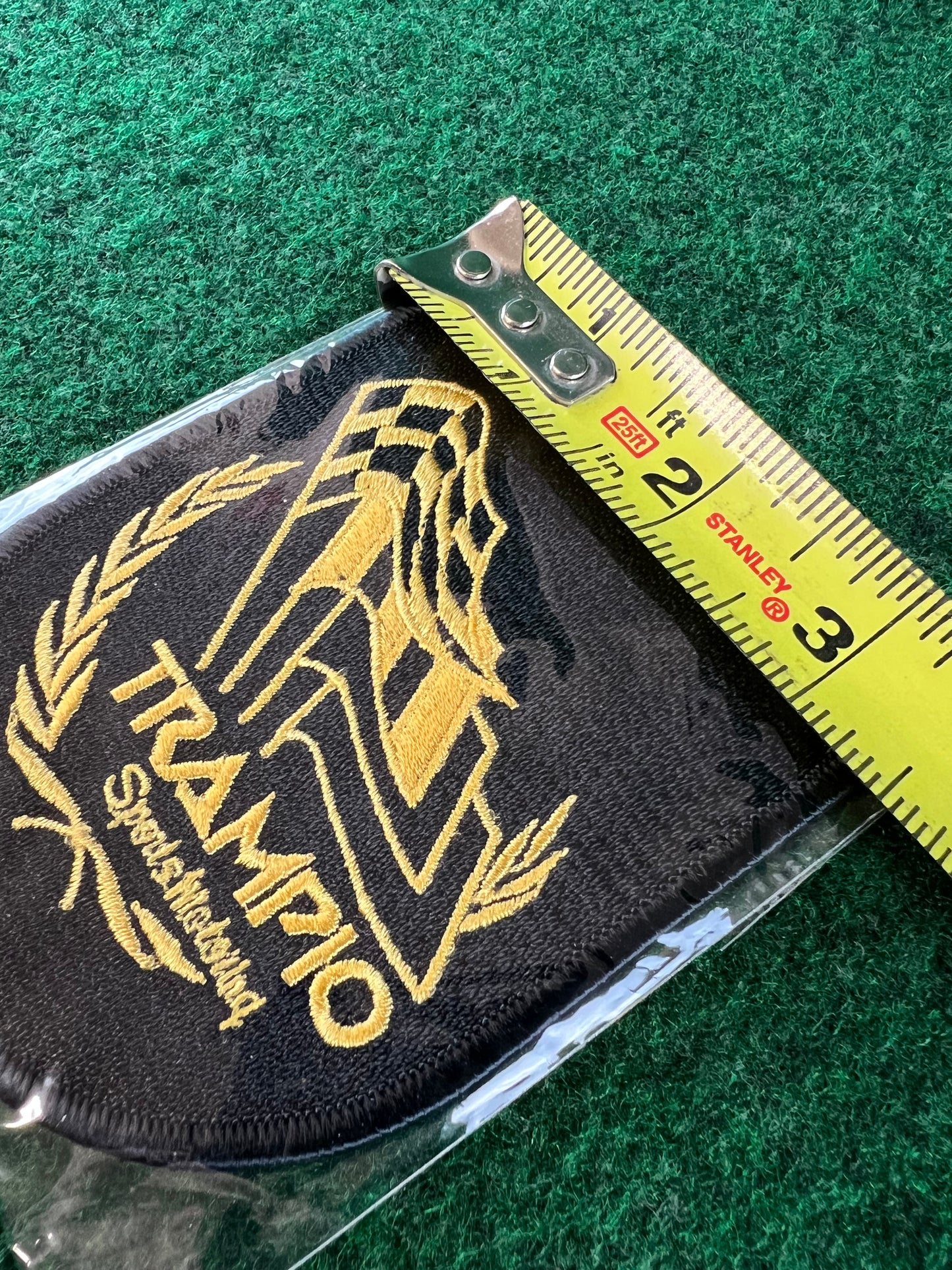 TRAMPIO Sports Motoring Vintage Logo Patch (Black/Gold)