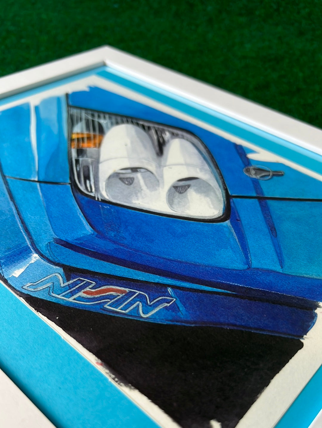 UNDERDOGZ - SPOON Sports NA2 Honda NSX (White Frame) Hand Drawn, Watercolor Painted & Signed Print