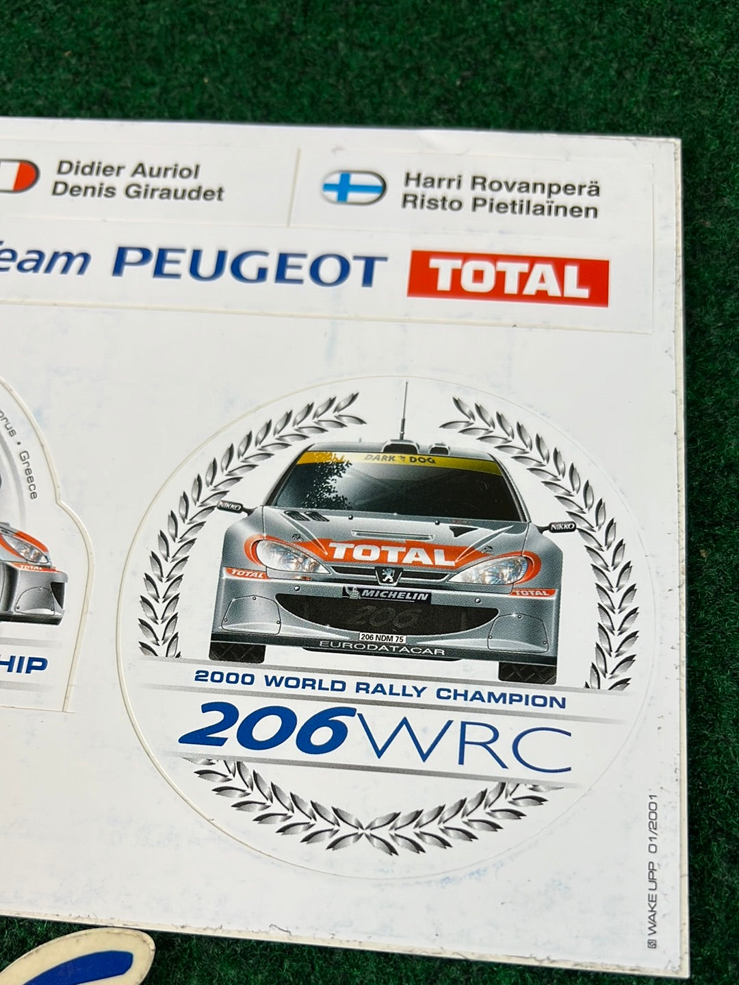 Peugeot 206 WRC World Rally Championship Sticker Set