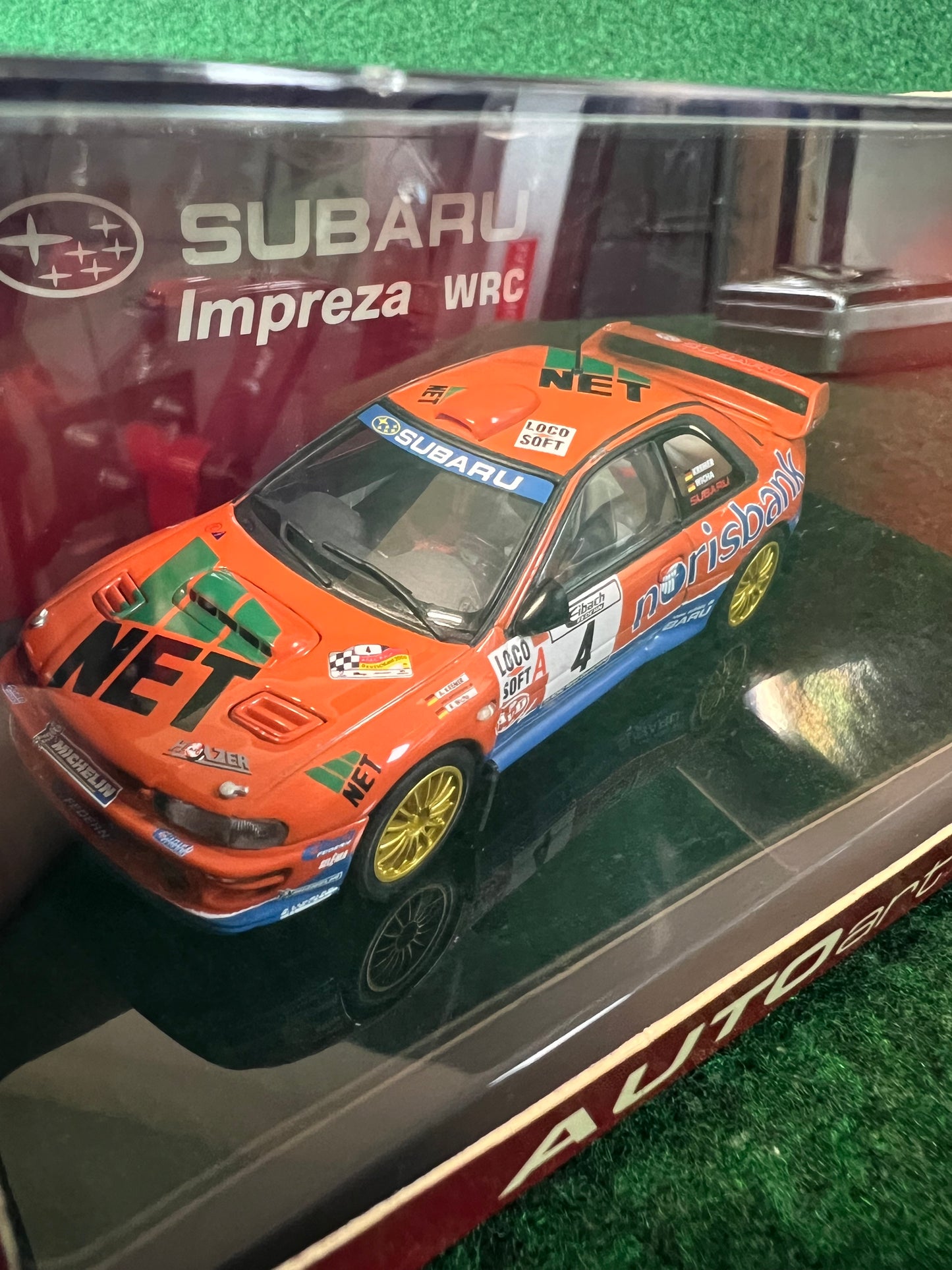 Auto Art - Subaru Impreza GC8 WRC 2001 Norisbank Rally Car 1/43 Scale Diecast