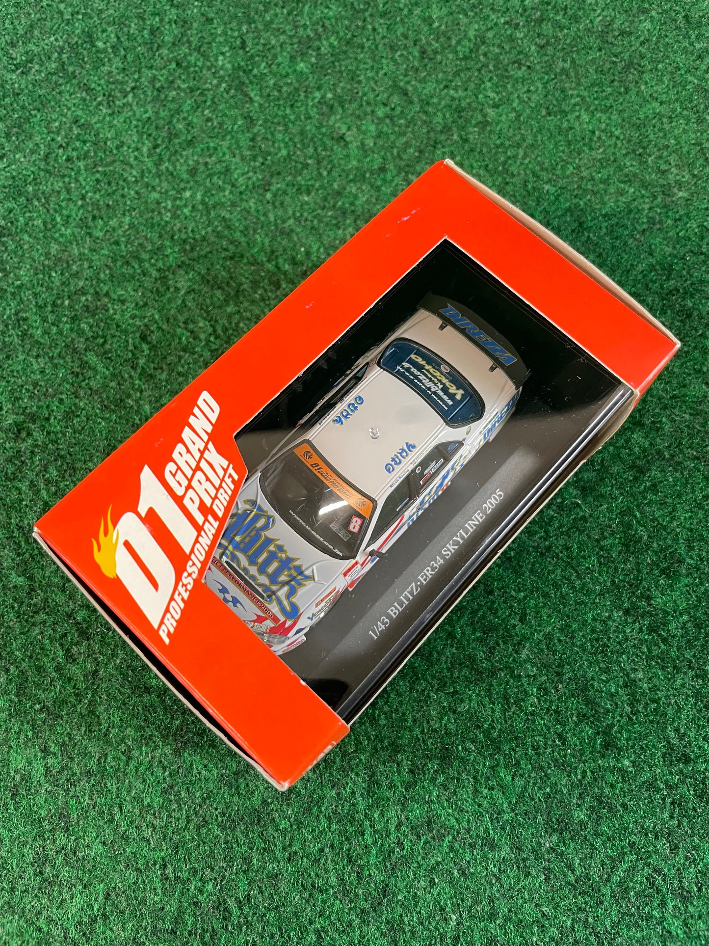 DISM D1 Grand Prix Memorial - 2005 Blitz Nissan Skyline ER34 1/43 Scale Diecast