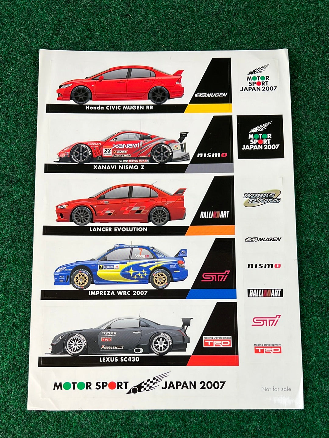 Motor Sport Japan 2007 Sticker Sheet (1)
