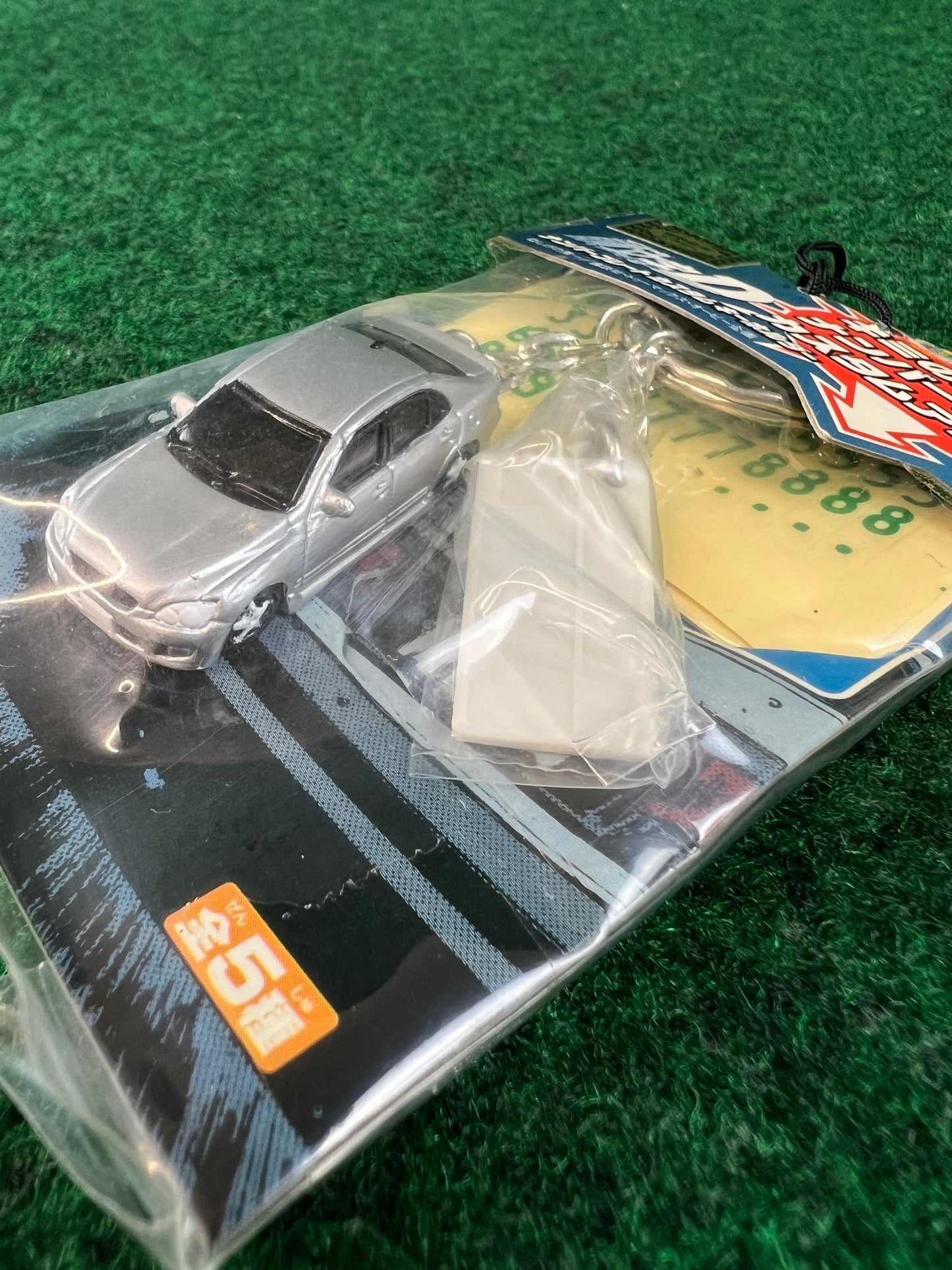 Initial D - Toyota Altezza with License Plate and Numbers Charm Keychain
