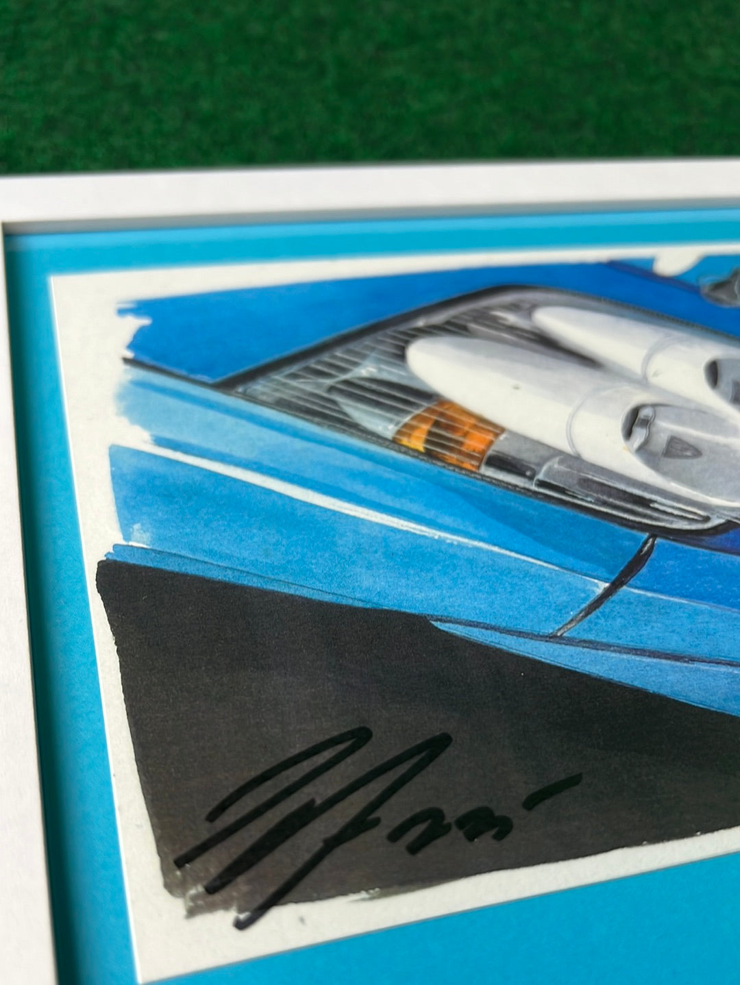 UNDERDOGZ - SPOON Sports NA2 Honda NSX (White Frame) Hand Drawn, Watercolor Painted & Signed Print