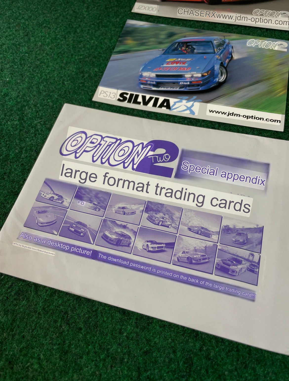 OPTION2 Magazine - Special Appendix Nissan Silvia S13 & Toyota Chaser JZX100 Postcards Set of 2