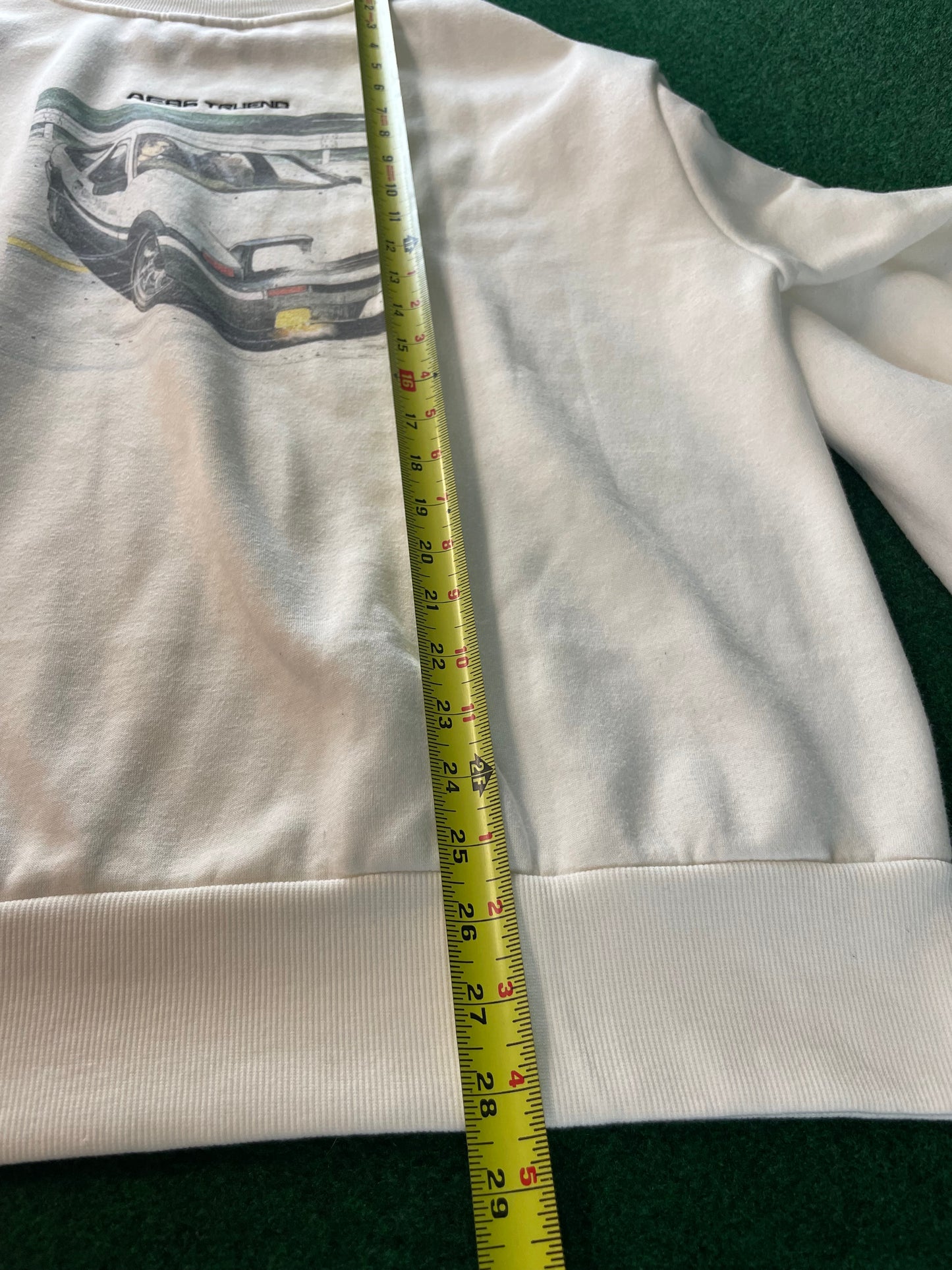 Initial D - 30th Anniversary Fujiwara Tofu Shop Toyota AE86 White Sweatshirt (XL)