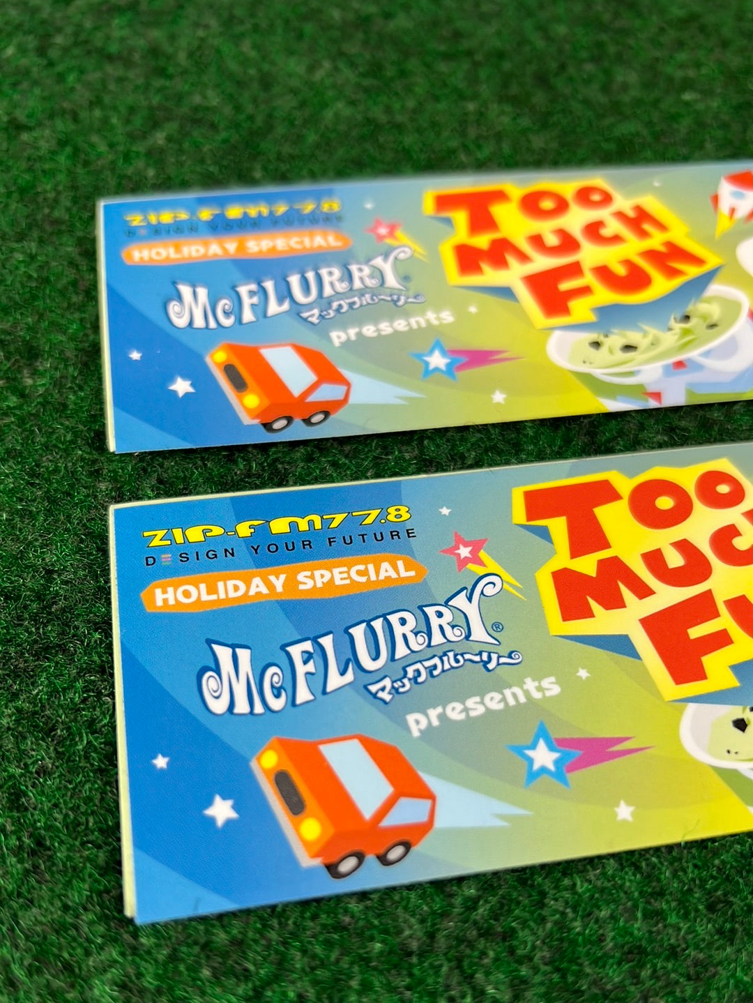 Zip FM & McDonalds - “Too Much Fun” McFlurry Sticker Set of 2