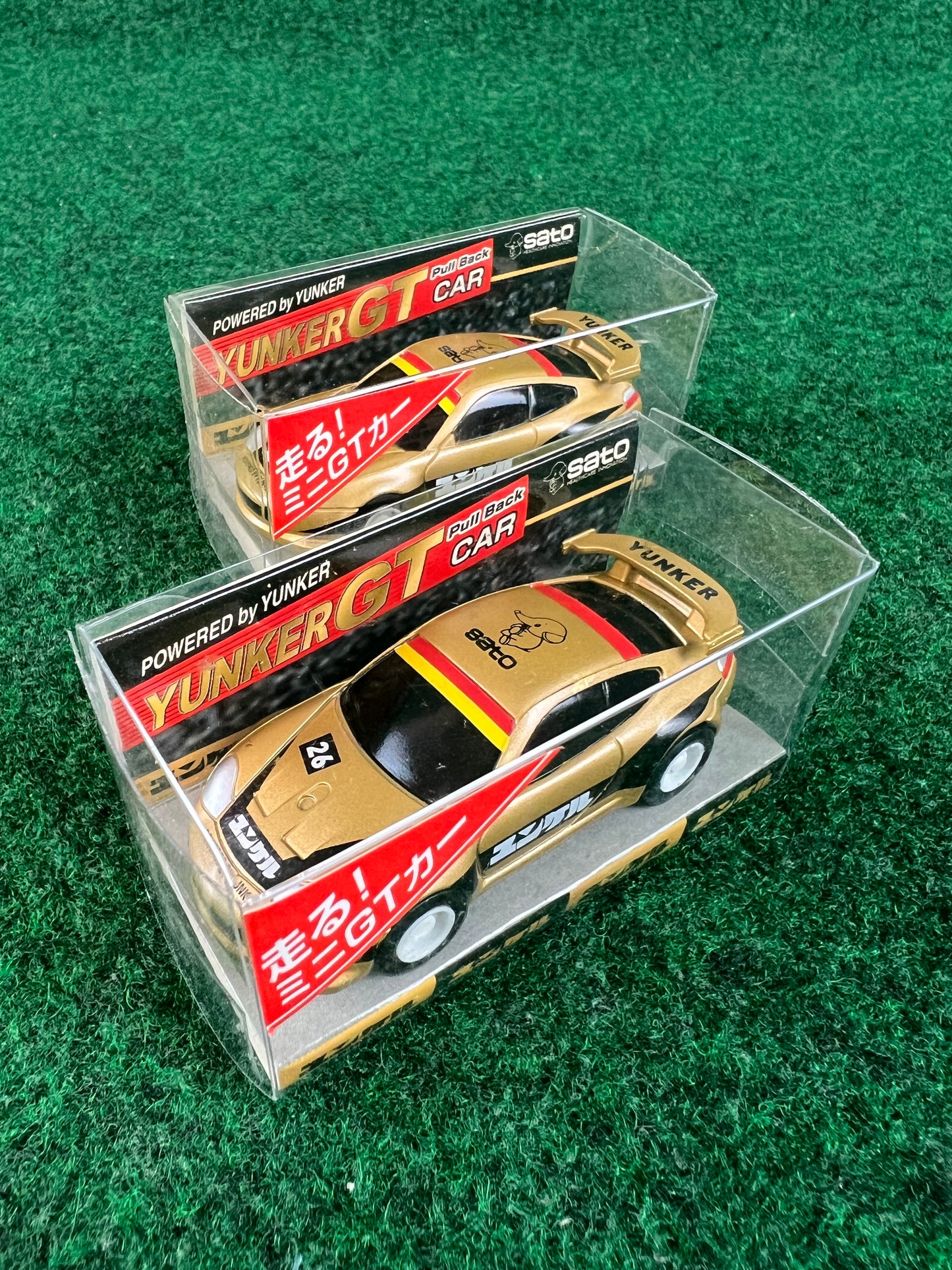 Yunker SATO Super GT Porsche 911 Carrera GT3 -R Mini Pullback Car - Set of 2