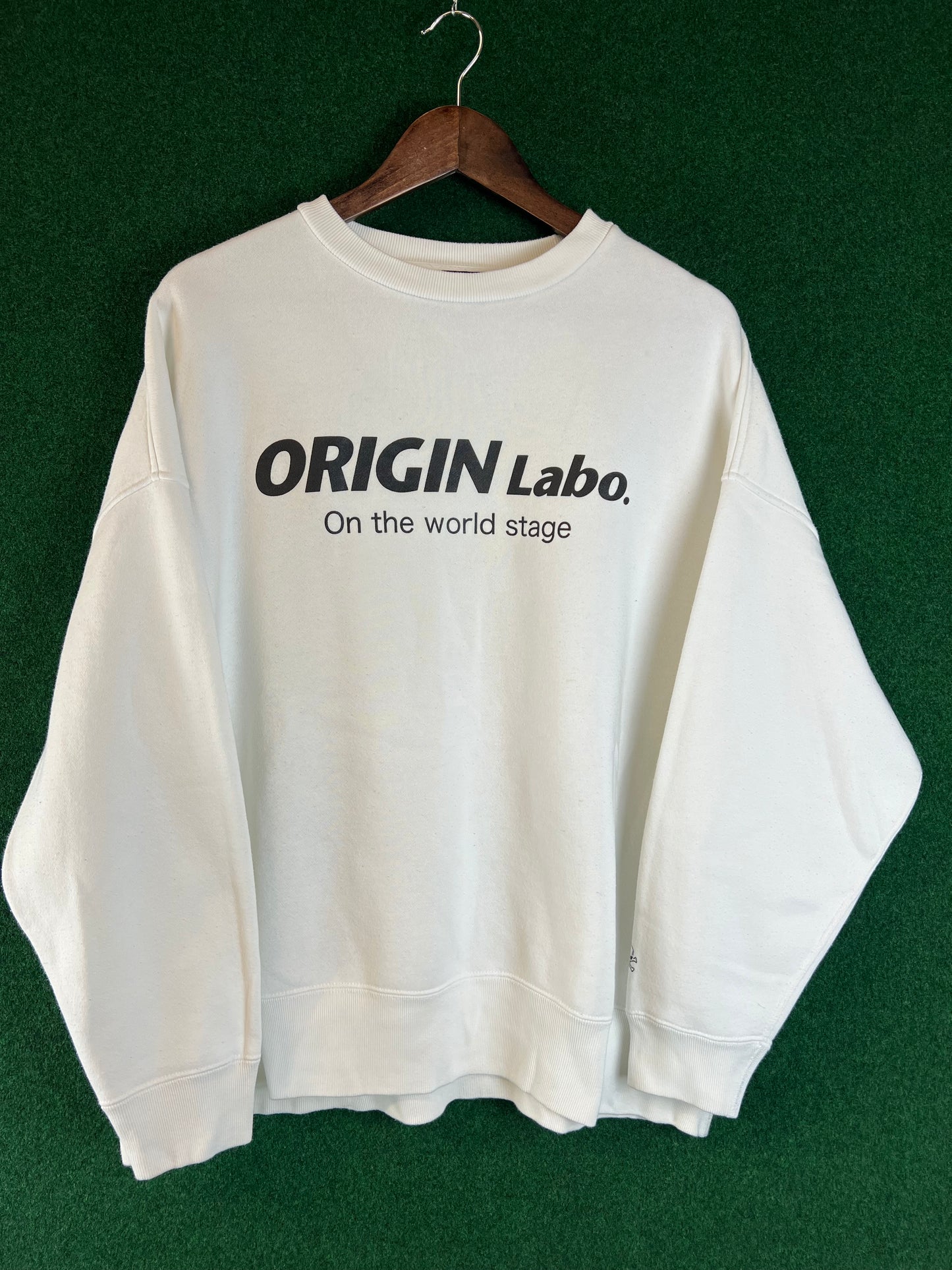 Origin Labo - White Crewneck Sweatshirt