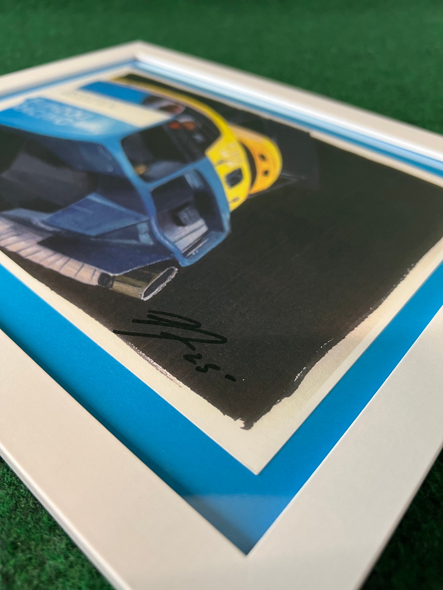 SPOON SPORTS Honda S2000 Racecar Framed, Hand Drawn, Watercolor Painted & Signed Print