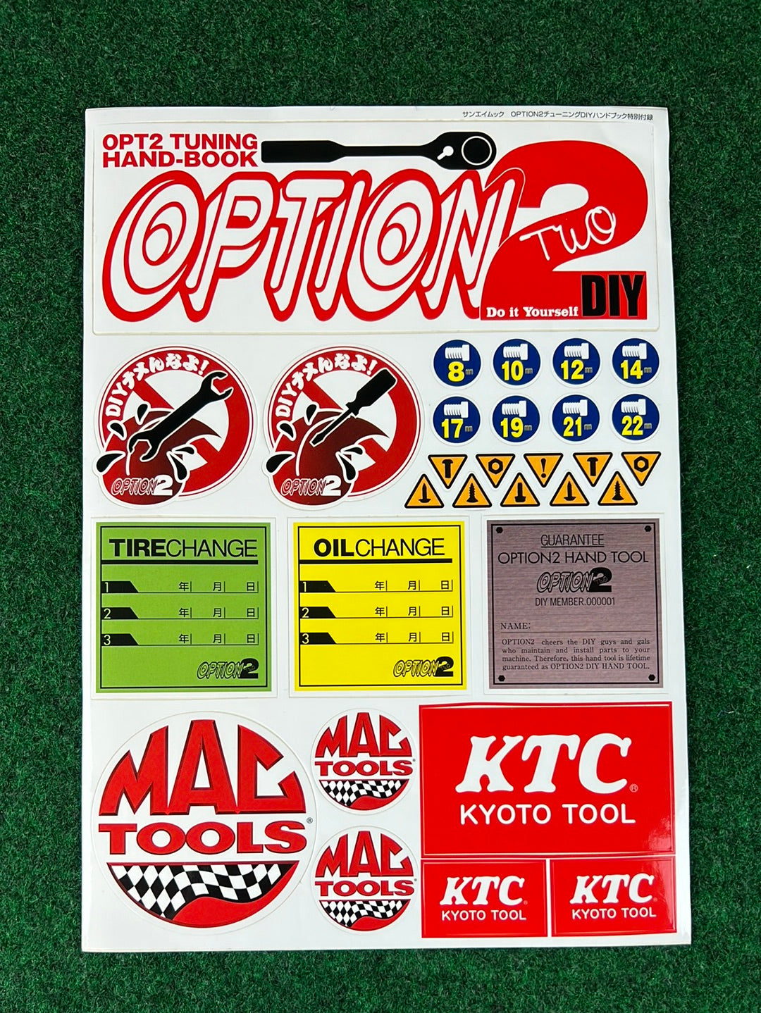 Option2 DIY (KTC & MAC Tools) Sticker Sheet