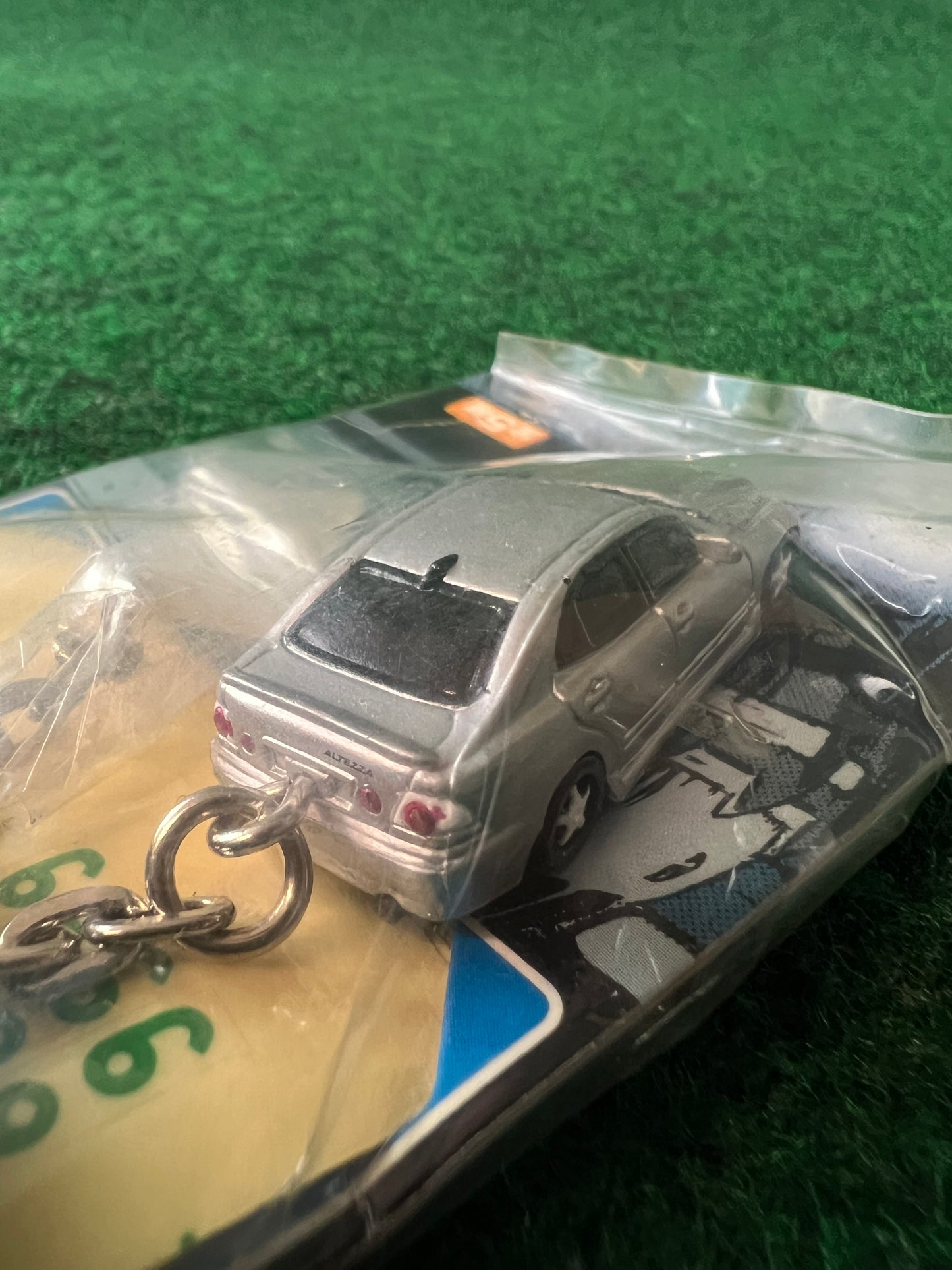 Initial D - Toyota Altezza with License Plate and Numbers Charm Keychain