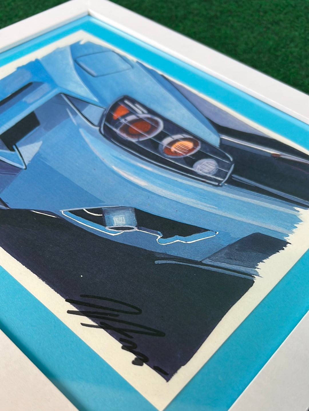 UNDERDOGZ - HONDA S2000 Rear Taillight & Aero View Hand Drawn, Watercolor Painted & Signed Print
