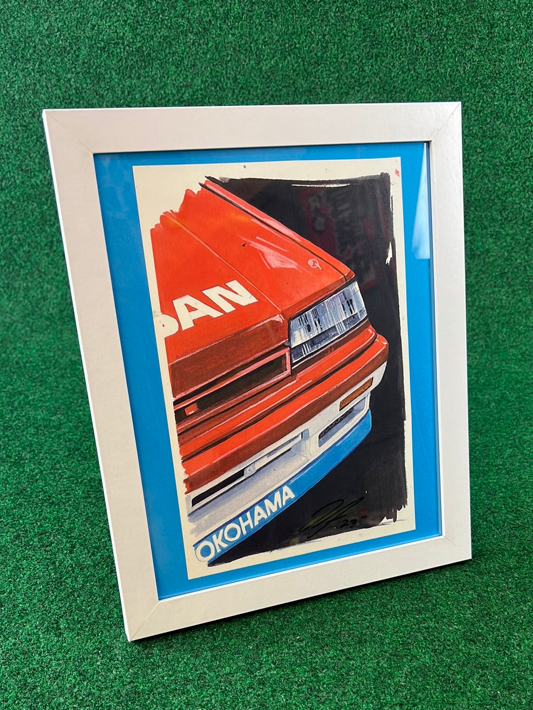 UNDERDOGZ - Yokohama R31 Nissan Skyline GTST Racecar Hand Drawn, Watercolor Painted & Signed Digital Print