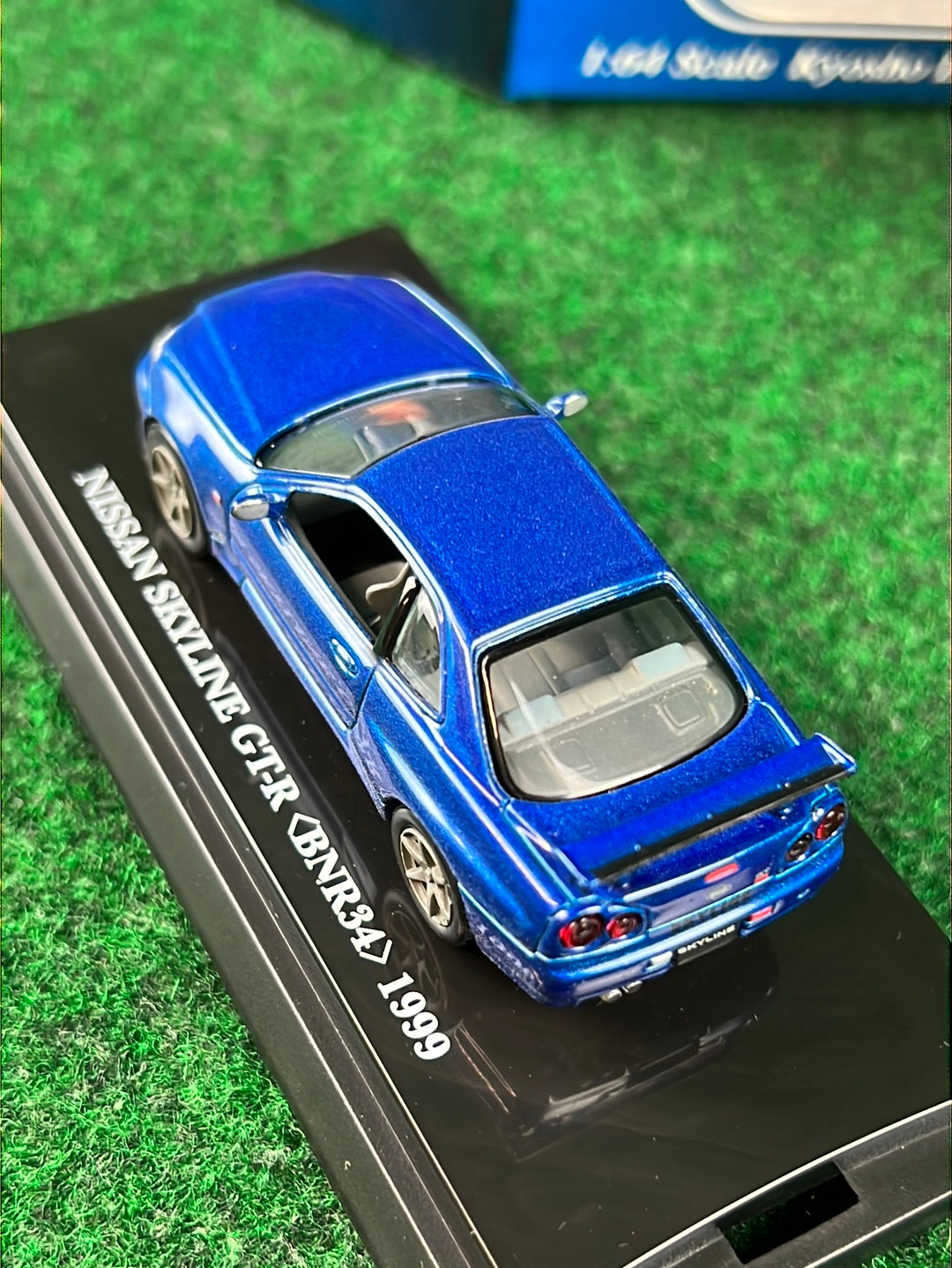Kyosho Beads Nissan Skyline R34 GTR Blue Metallic 1/64 Scale Diecast