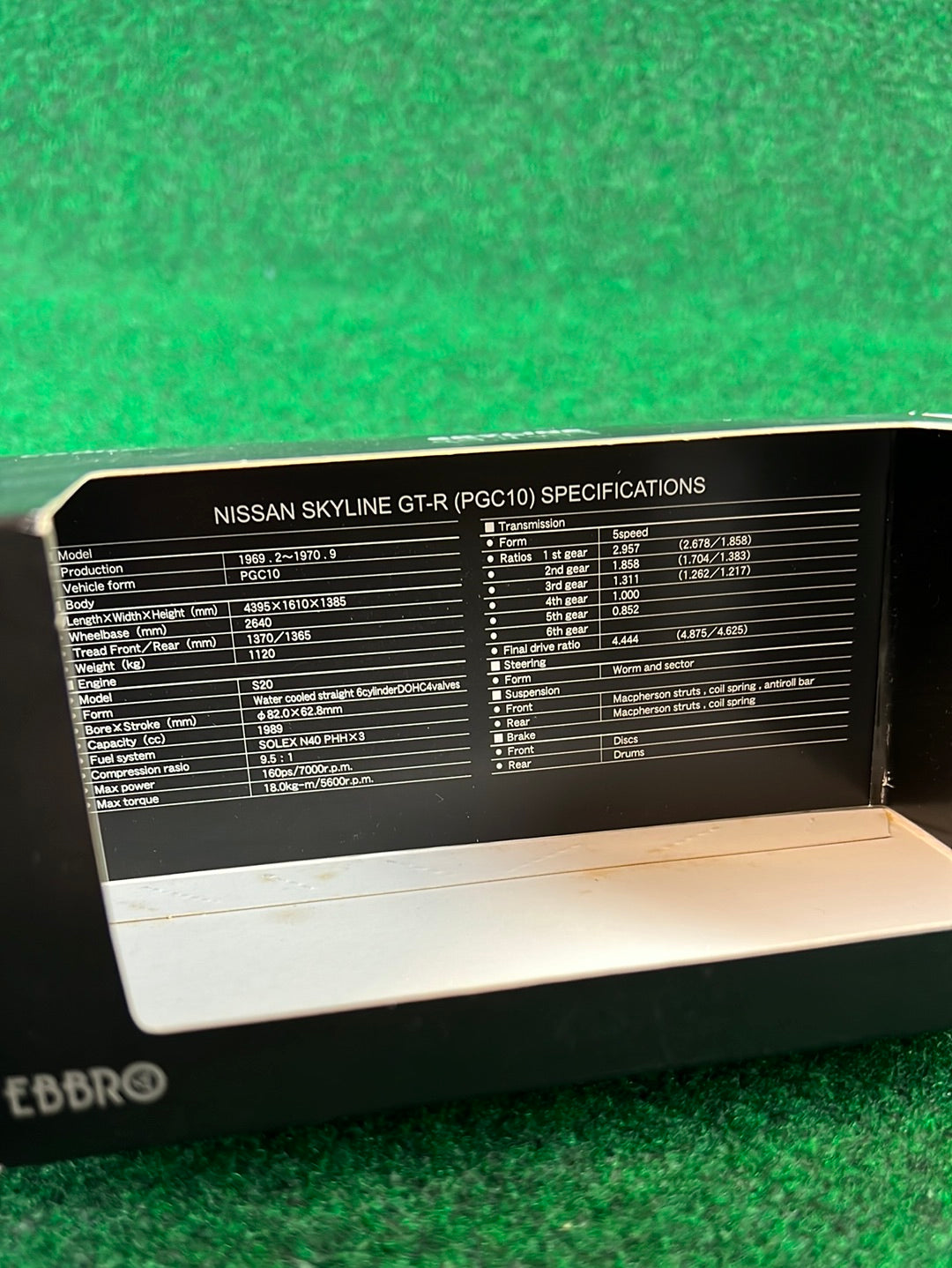 EBBRO Nissan Skyline GT-R PGC10 White 1/43 Scale Diecast