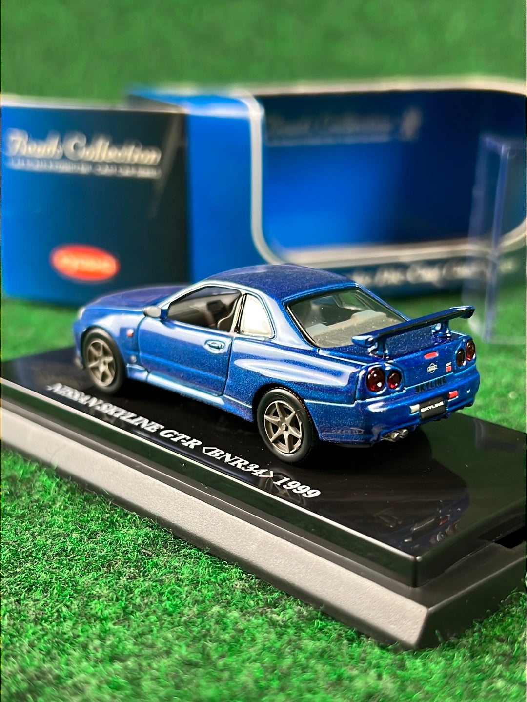 Kyosho Beads Nissan Skyline R34 GTR Blue Metallic 1/64 Scale Diecast