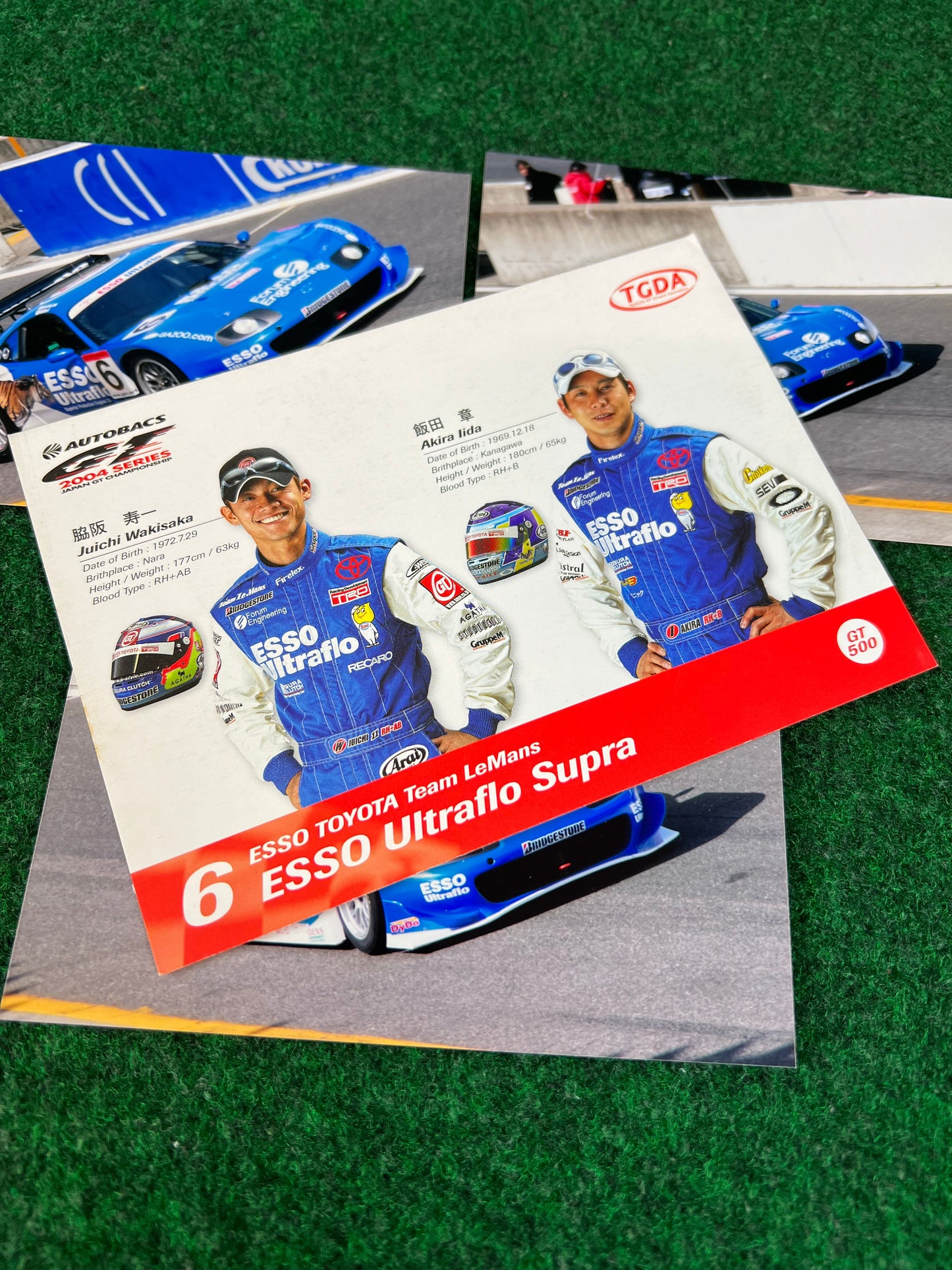 JGTC Toyota Supra - Car/Driver Cards, Test Session Photos & Sticker Sheets SET